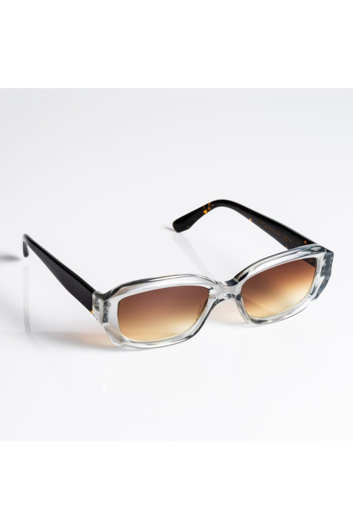 SENLITES Sunglasses More GLINT GRIGIO Kadın Gri-Kahverengi UV400 Güneş Gözlüğü