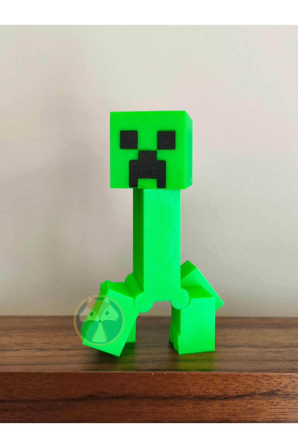 Tilki Atölye Blok Dünya İlhamlı Figür – Yeşil Yürüyen (Minecraft)