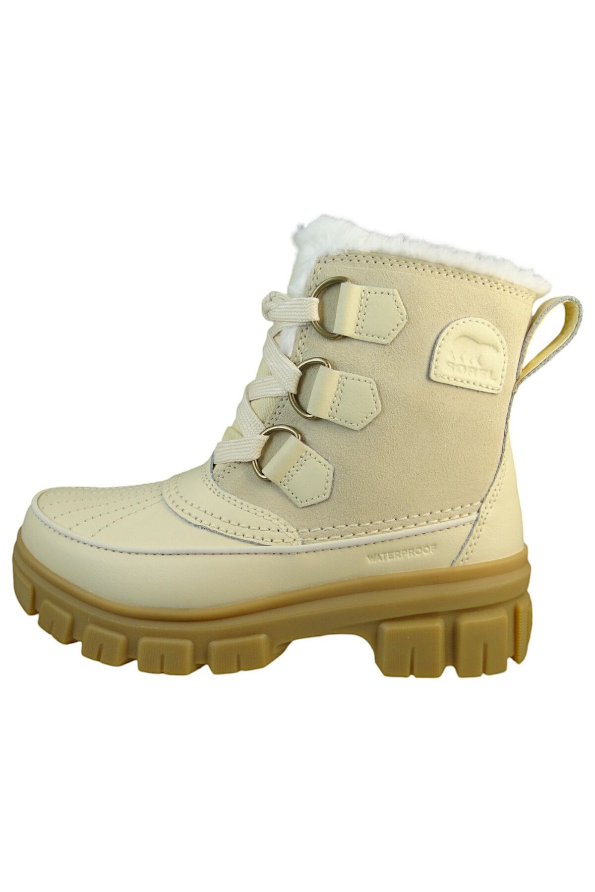 Sorel-Damen Stiefel Stiefel Winterschuhe Torino V Wp 2106701 Beige 292 Honey White Leder/synthetik Mit Ge 3