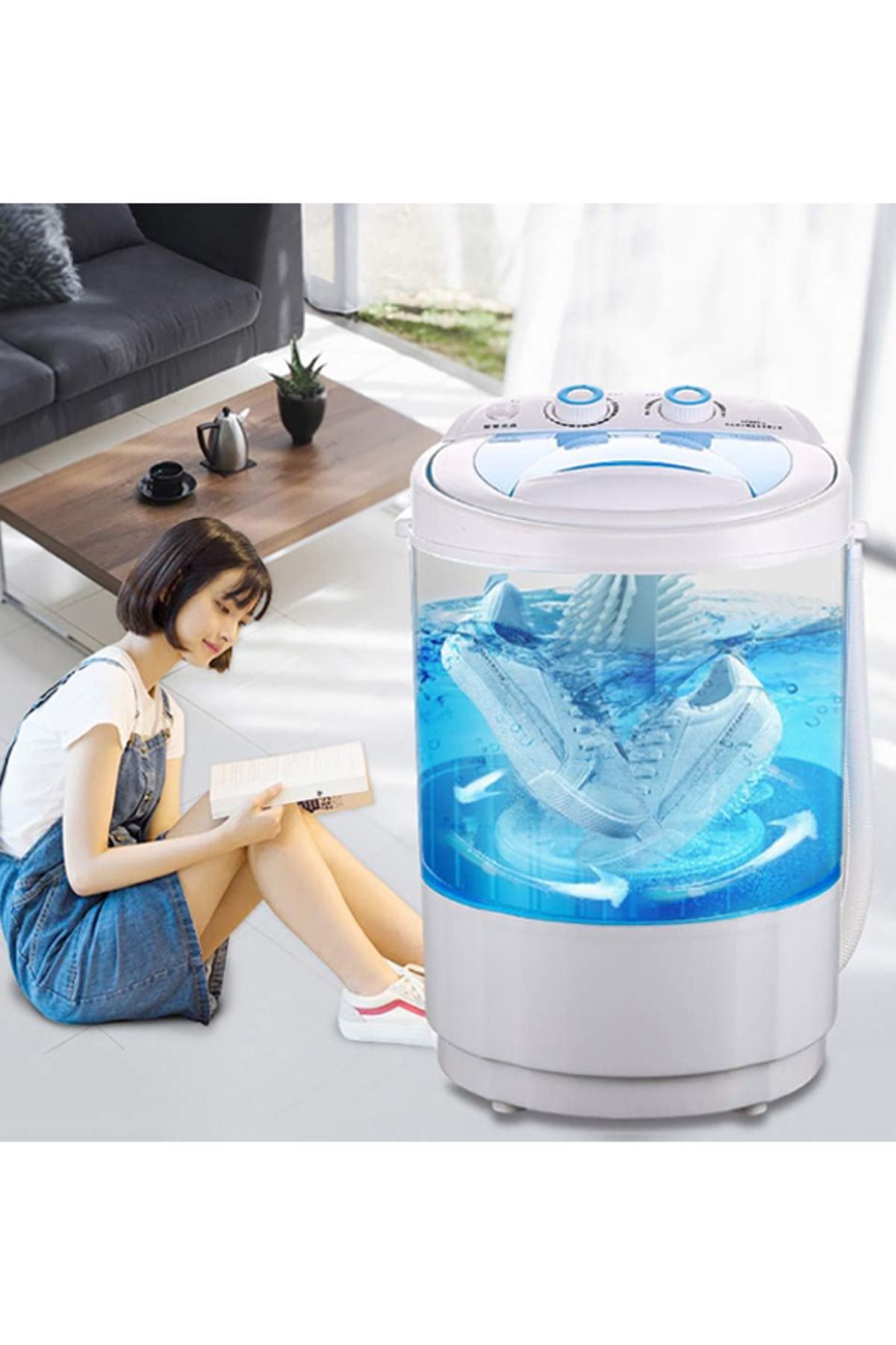 Generic-Shoes Washing Machine Portable 360° Fast Cleaning Shoes Sanitizer With 2 In 1 Clothes Cleaning With 3