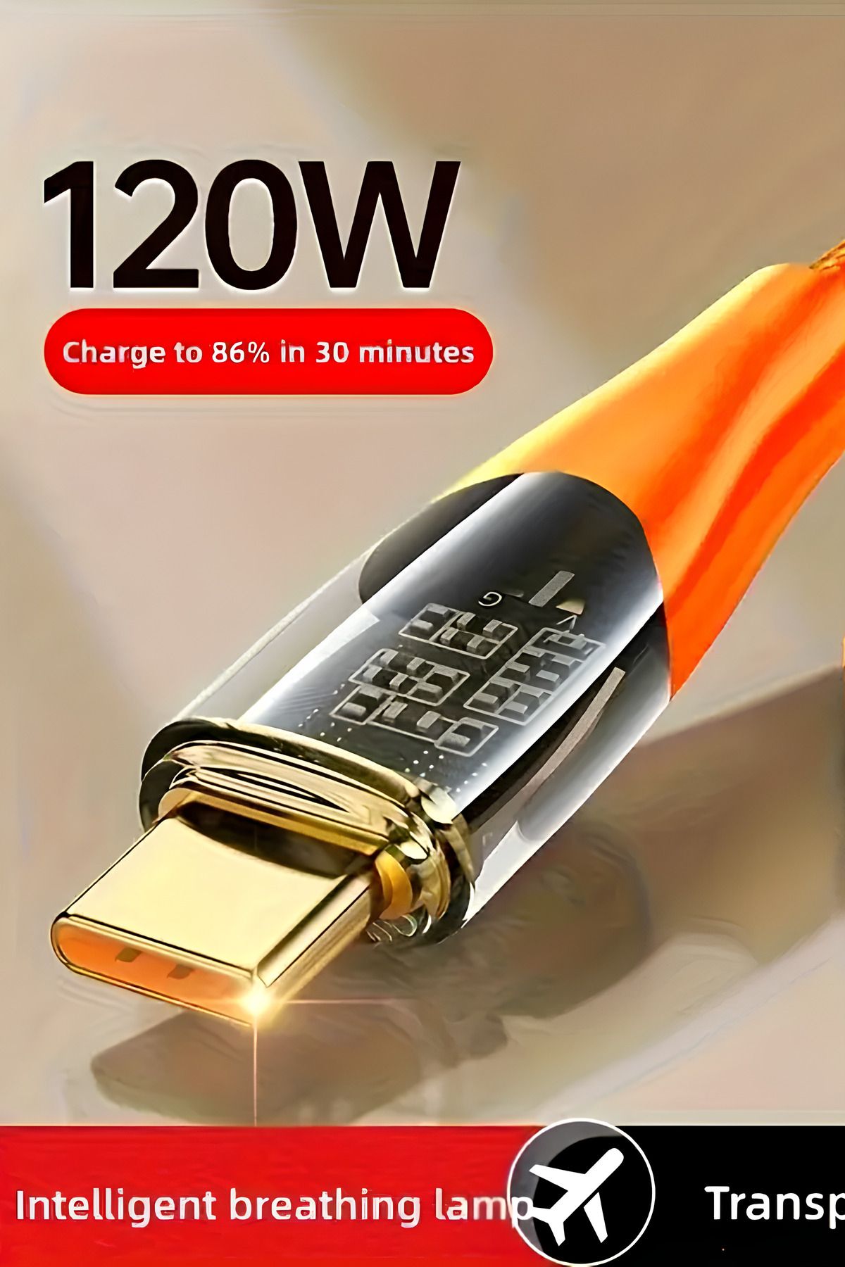 Ticen Hızlı Şarj Özellikli 120W 1M Kablo