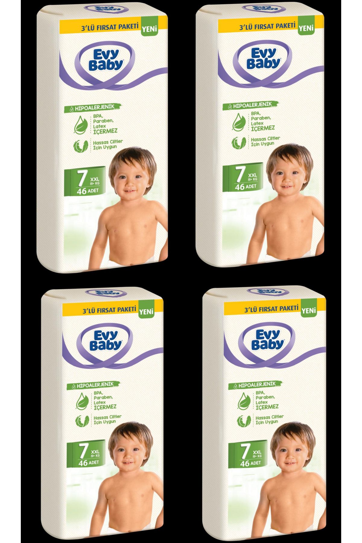 Evy Baby Bebek Bezi 7 Numara XXL 184 Adet (19+ kg )