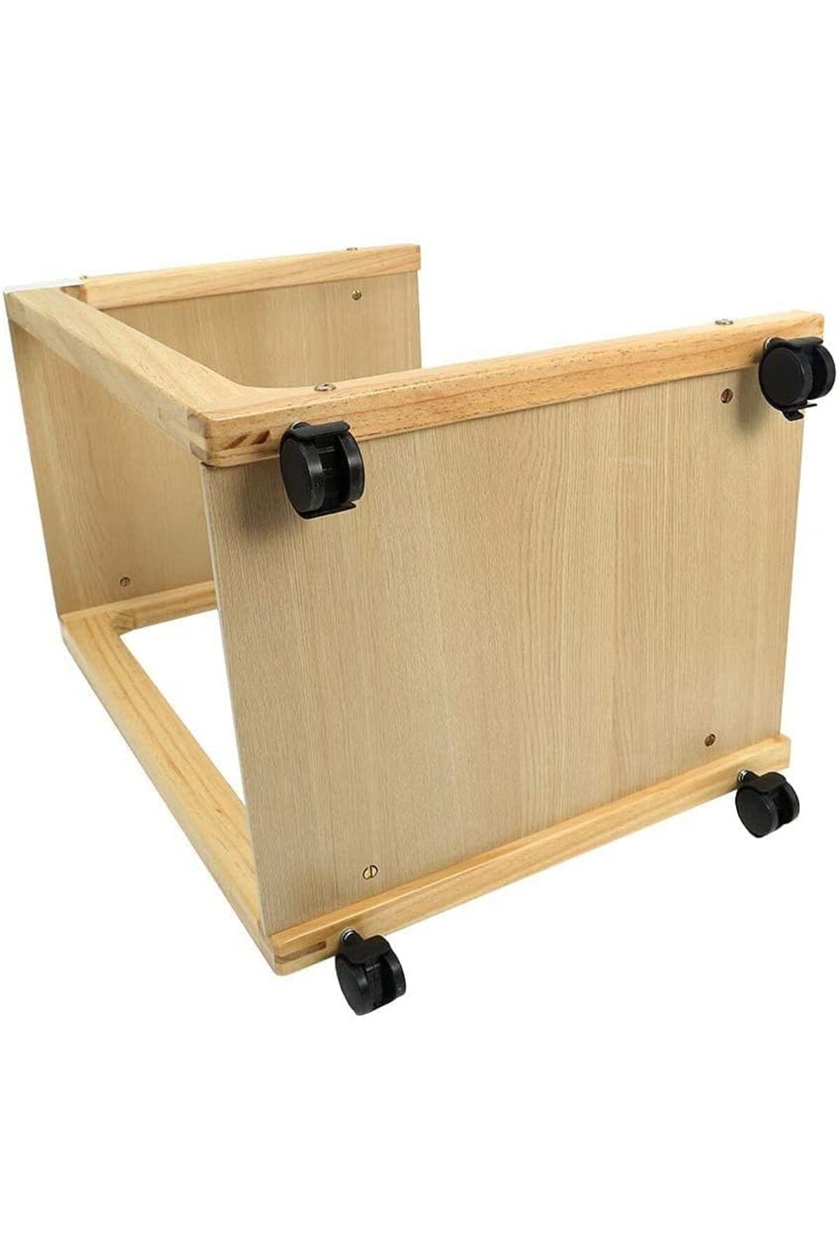 NEXIFY-C-Shaped End Table, Snack Side Table with Wheels, Modern Creative Design Coffee Table 4
