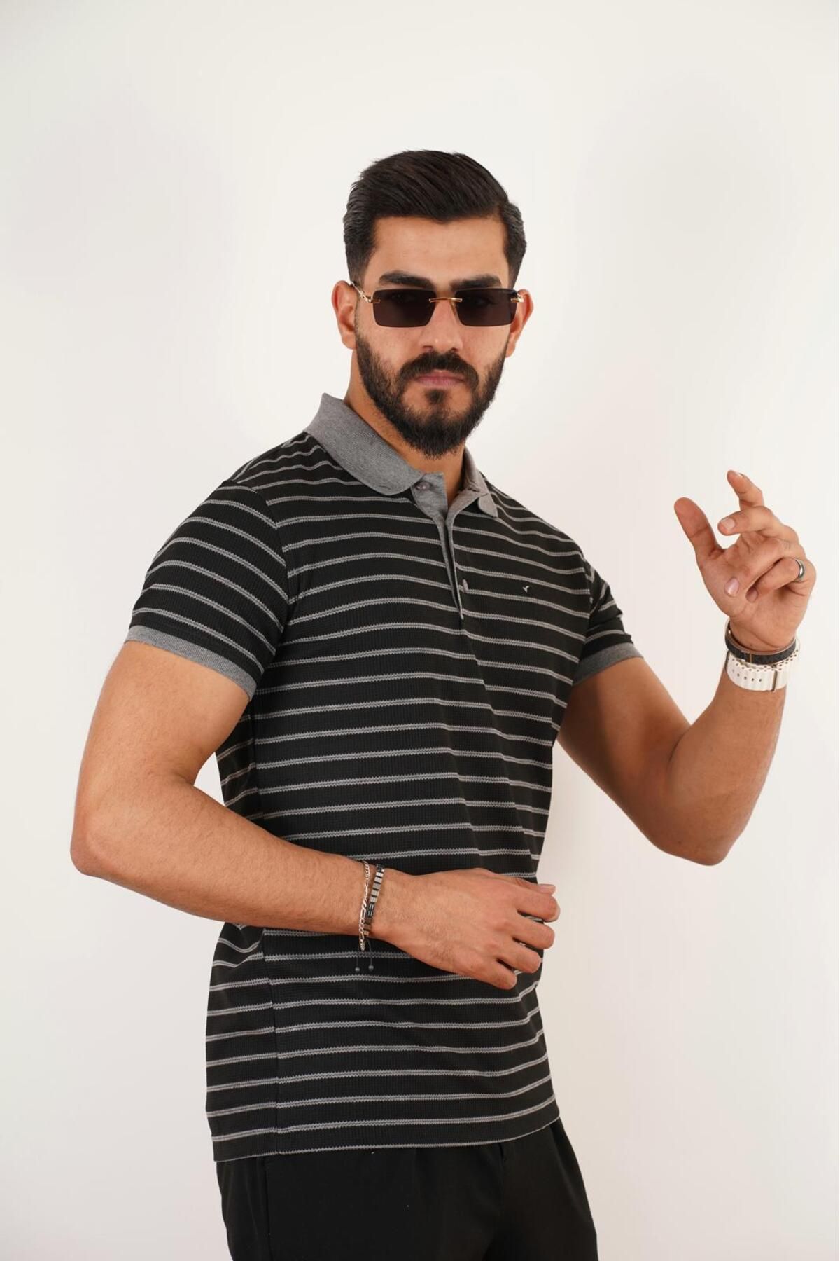 Vesbul 2106 ÇİZGİLİ POLO YAKA TSHİRT