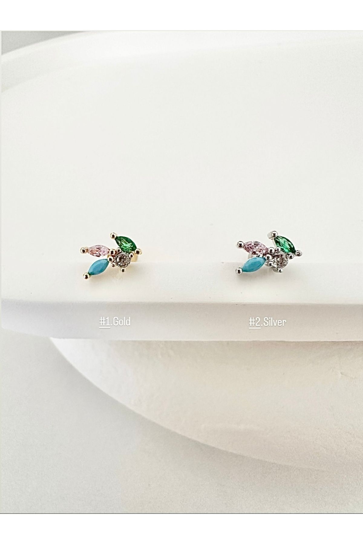 My Bellas Jewels Cerrahi Çelik Piercing Küpe, Helix, Tragus, Flat, Lobe Uyumlu (1 Adet)