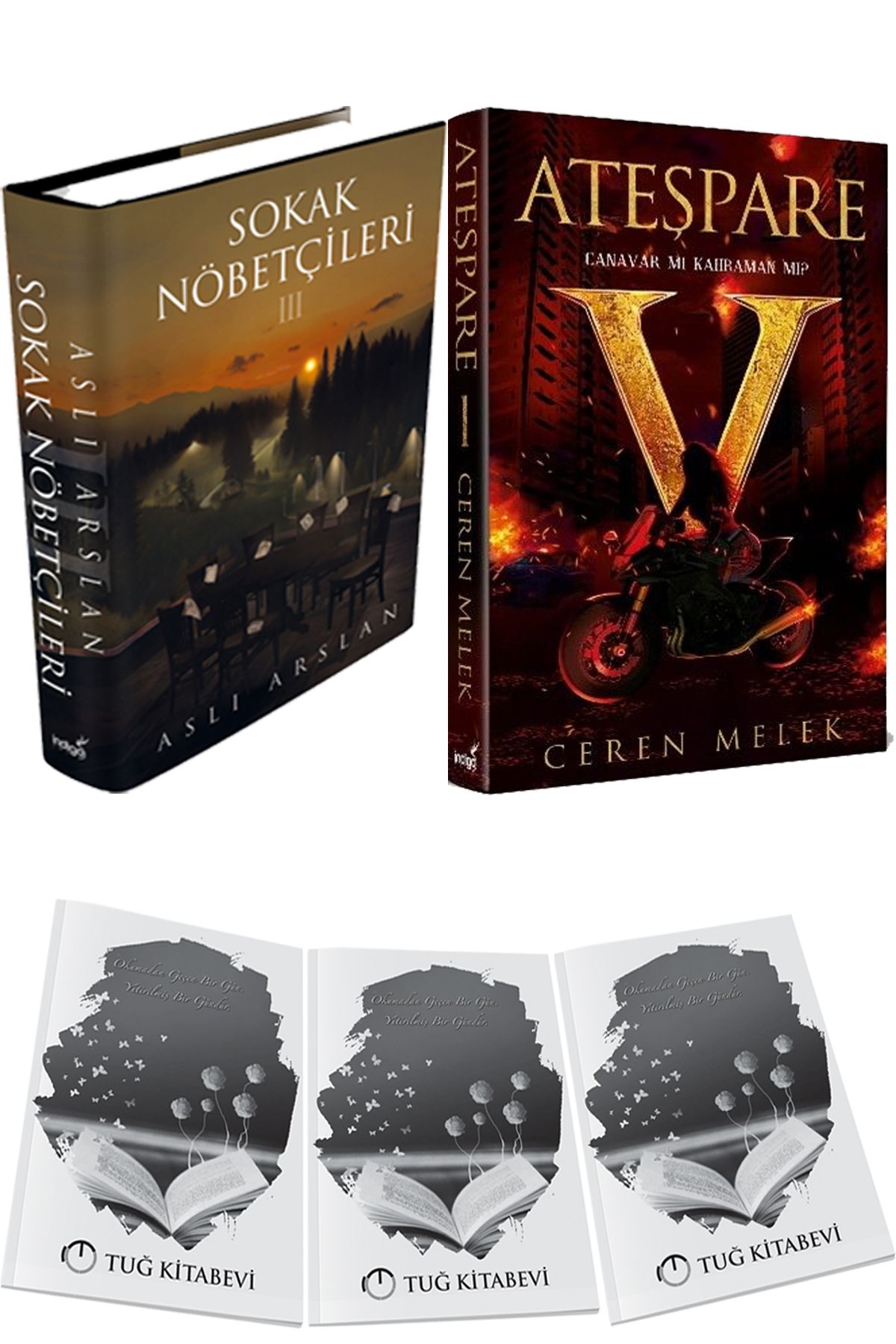 İndigo Kitap Sokak Nöbetçileri 3 Ciltli ve Ateşpare 1 Canavar mı Kahraman mı? Ciltli + Hediyeli