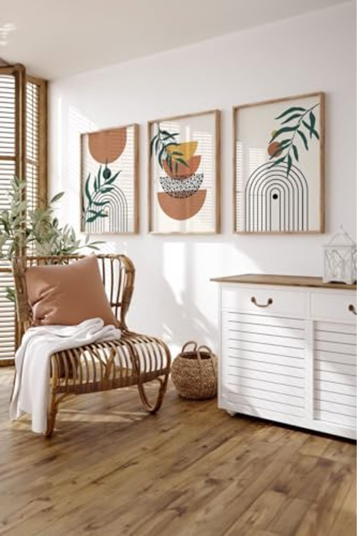 ShopZum Artavessa Gerçek Ahşap Çerçeveli 3 Parça 3D Poster Tablo Seti - 3Dartsohoset130-2030