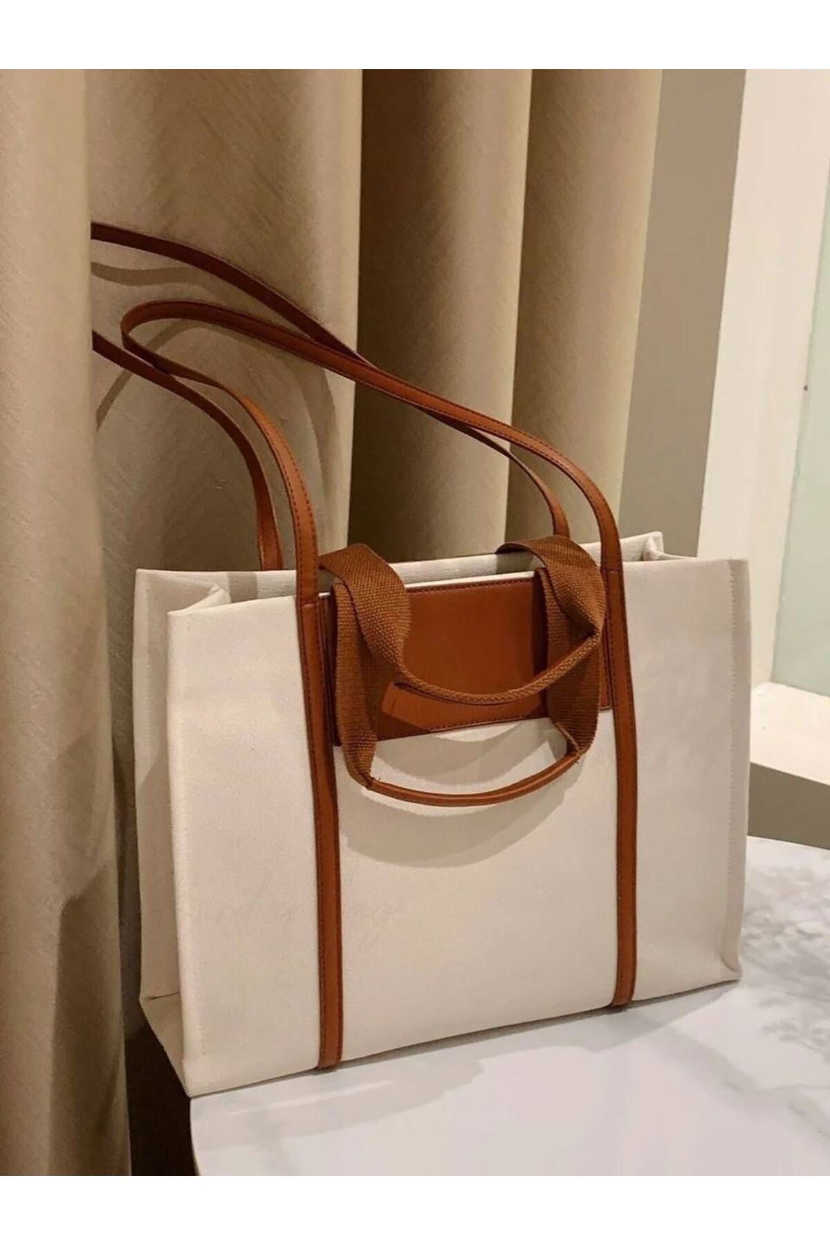 cosybag. YAZLIK KETEN KANVAS BÜYÜK BOY FERMUAR KAPAMALI GÜNLÜK OMUZ ÇANTASI