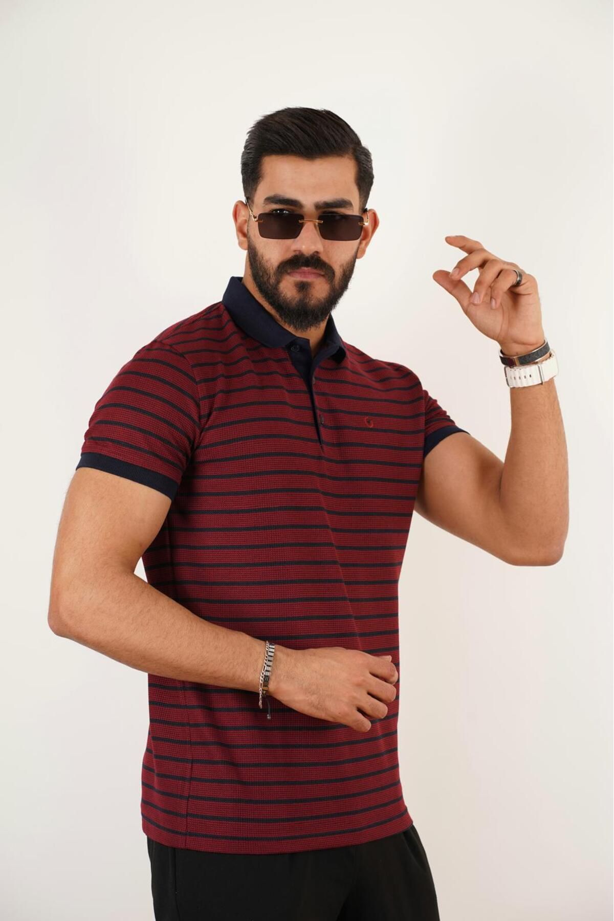 Vesbul 2106 ÇİZGİLİ POLO YAKA TSHİRT