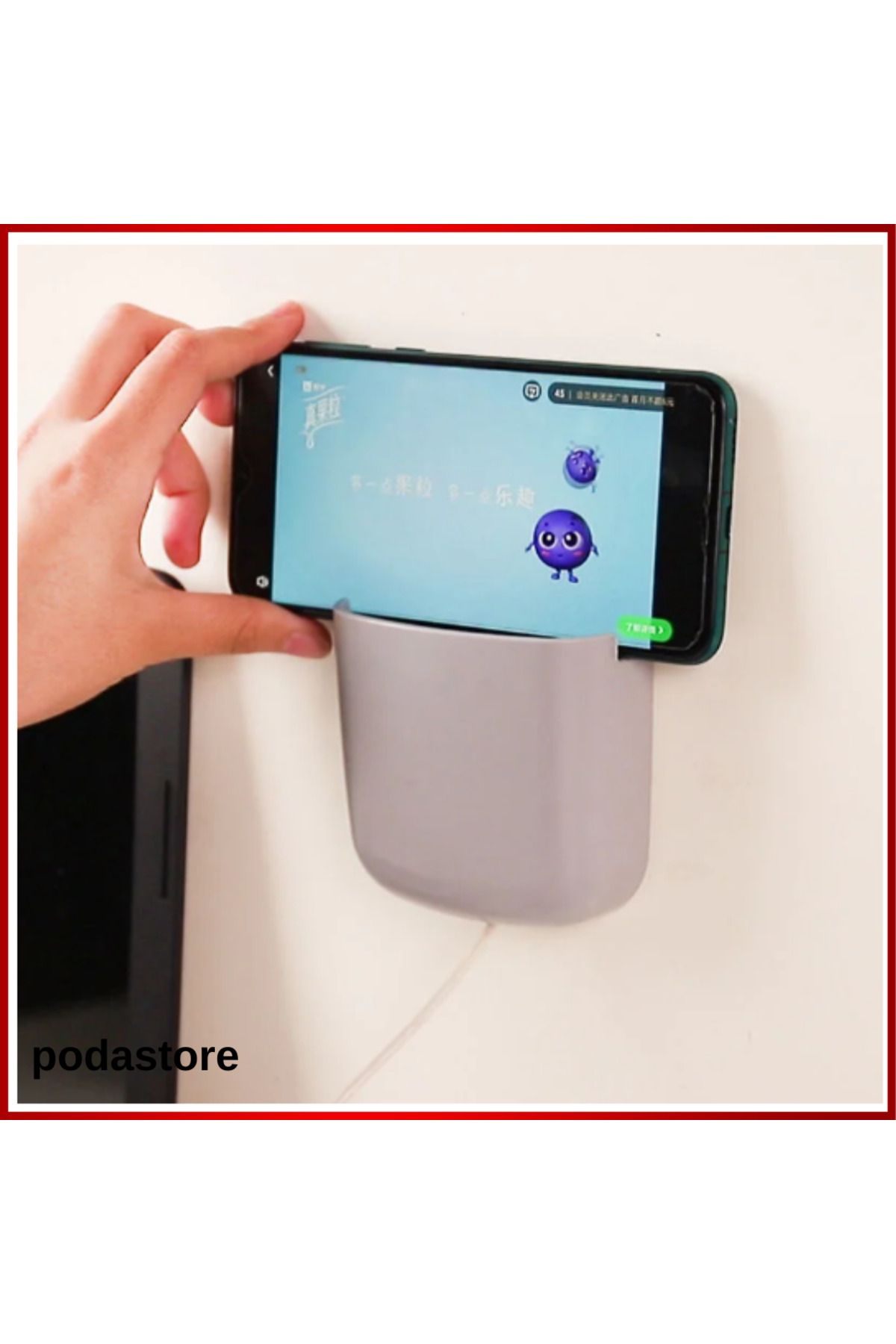 podastore Telefon ve Kumanda Duvar Askısı – Ev & Ofis İçin Organizer Stand