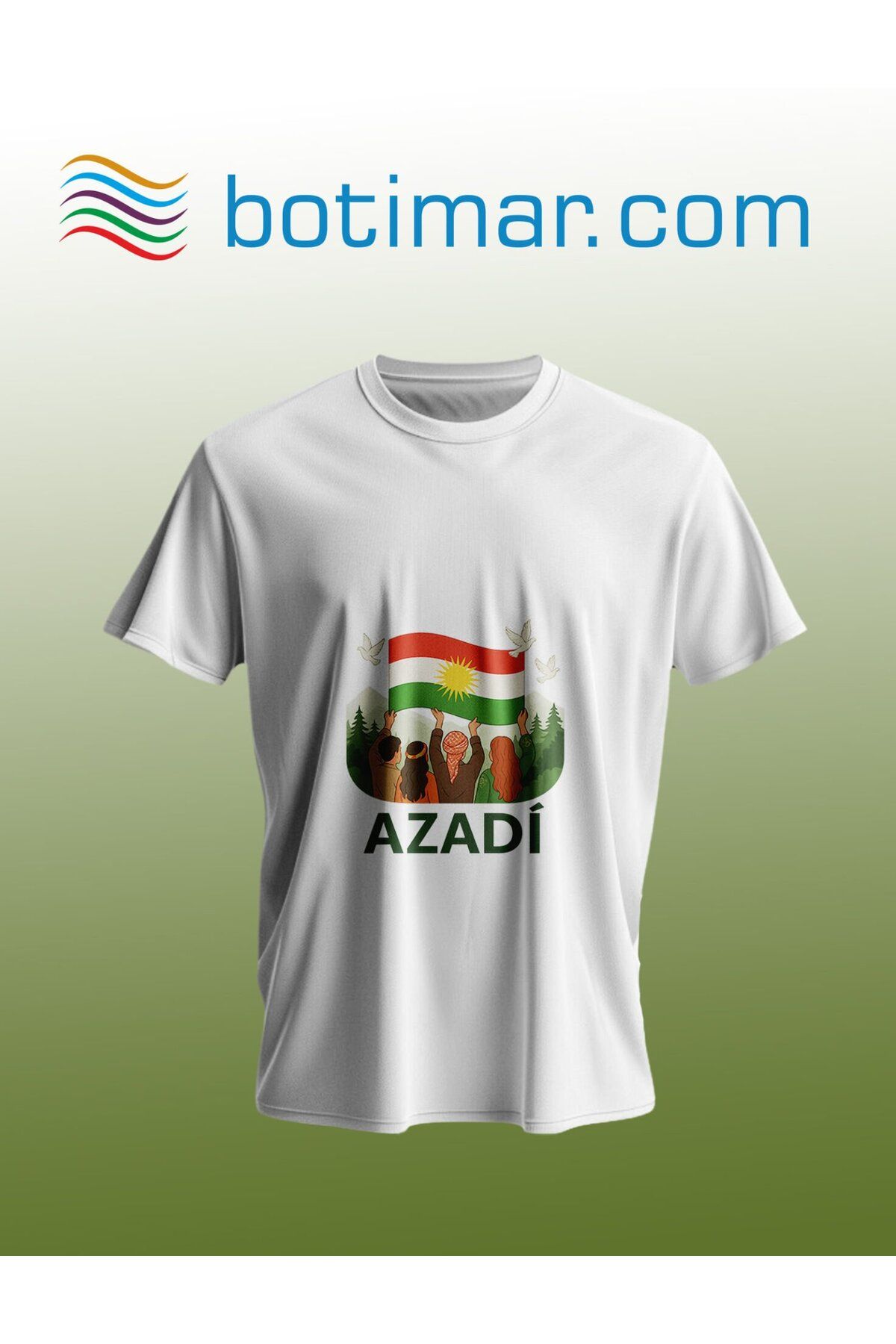 botimar KÜRTÇE BASKILI T-SHIRT-xl
