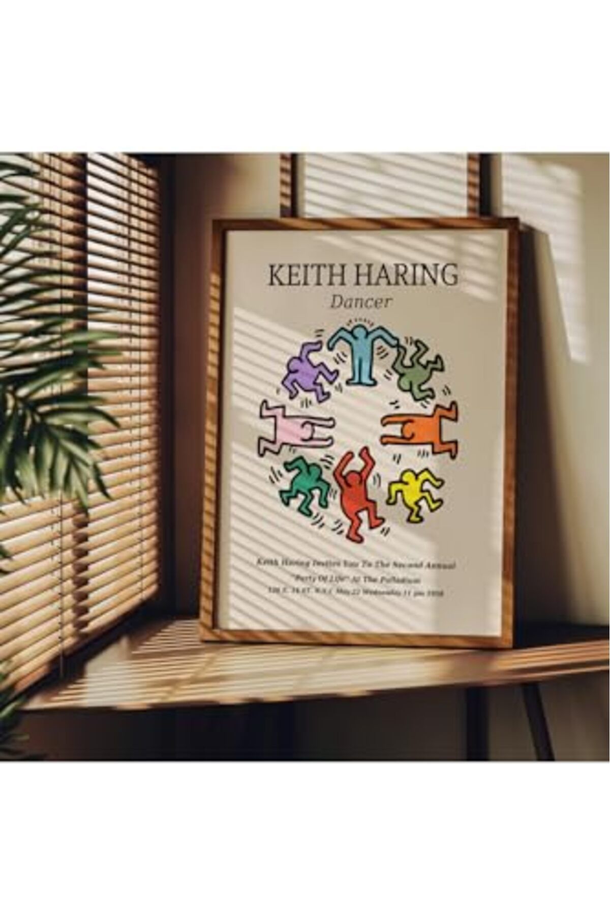 ShopZum Fark Tanıtım Keith Haring Çerçevesiz Poster, Modern Dekoratif Çerçevesiz Poster, Tablo, Keithharing