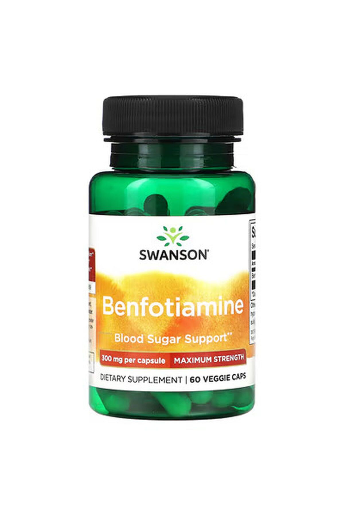 SWANSON , Benfotiamine, Maximum Strength, 300 mg, 60 Vegetarian Caps