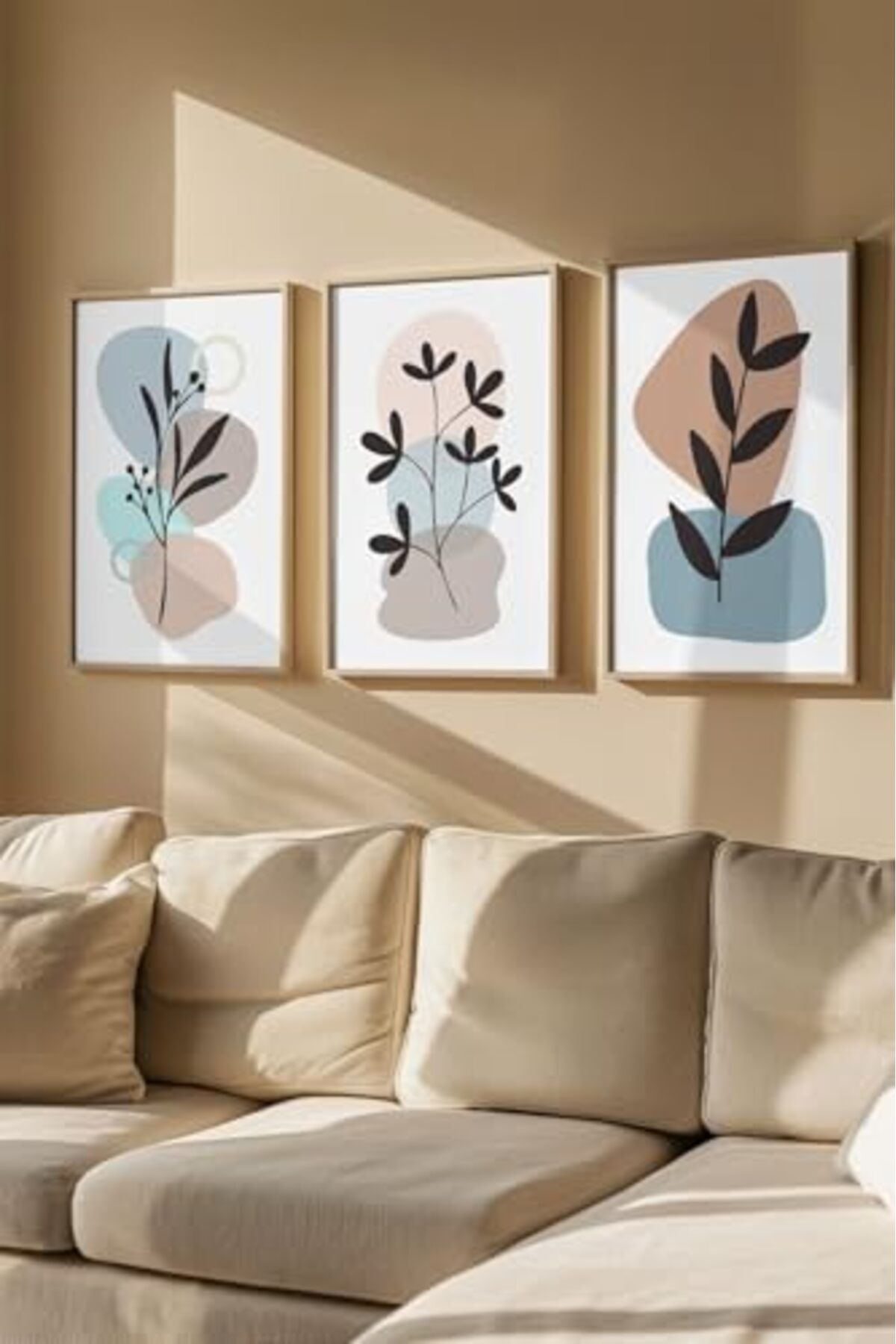 ShopZum Artavessa Gerçek Ahşap Çerçeveli 3 Parça 3D Poster Tablo Seti - 3Dartsohoset97-2030