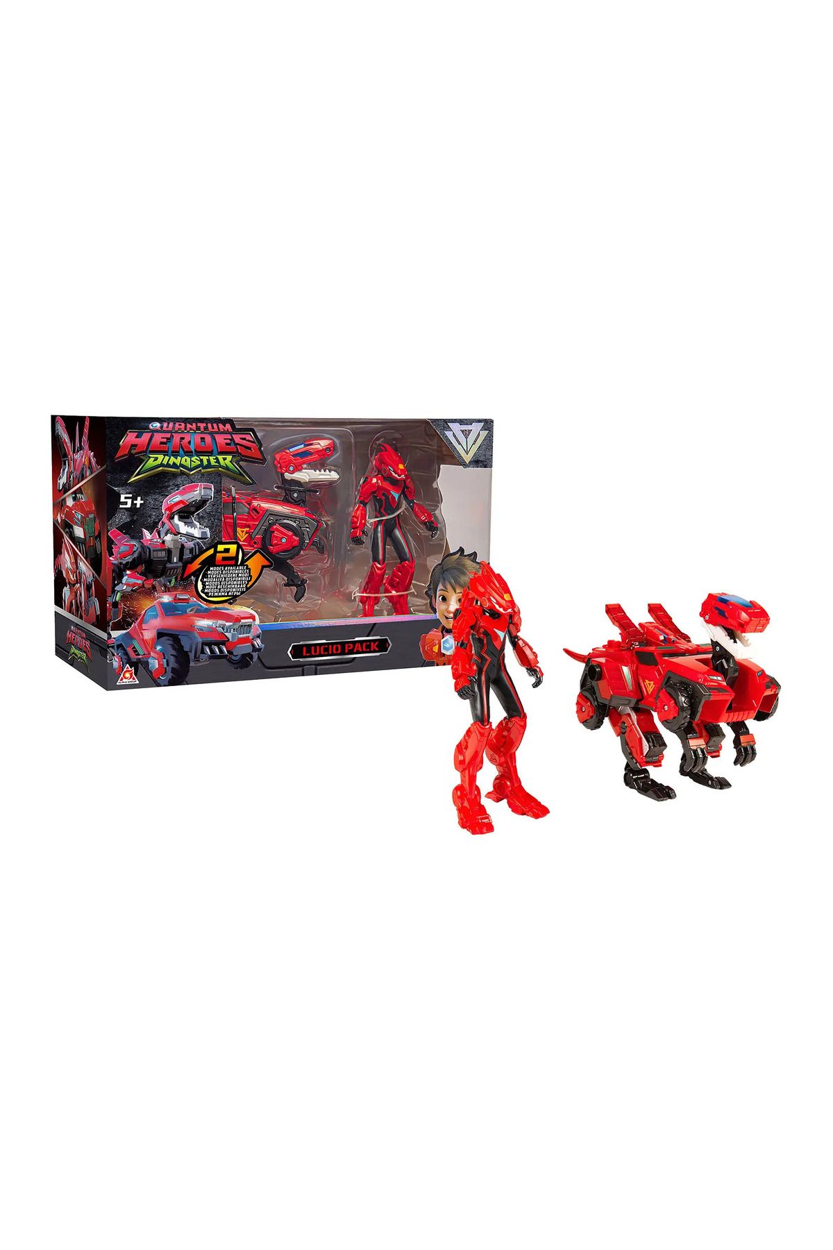 Feyza Oyuncak Dinoster Heroes Lucio Pack - Karakter Figür ve Dönüşen Dinozor Seti