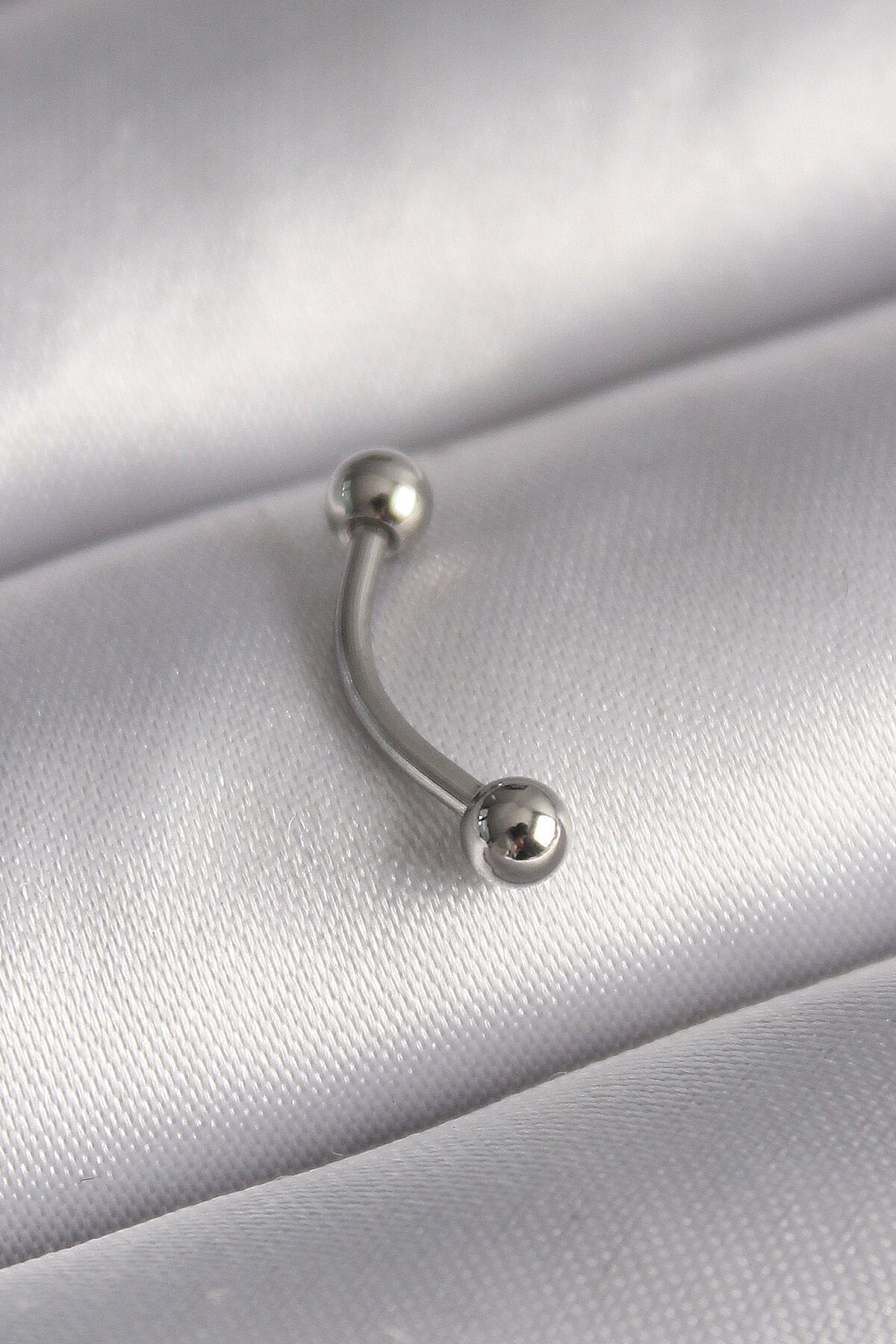 melfxxl eticaret 316L Çelik Gümüş Renk Topçuk Model Piercing - Lisinya