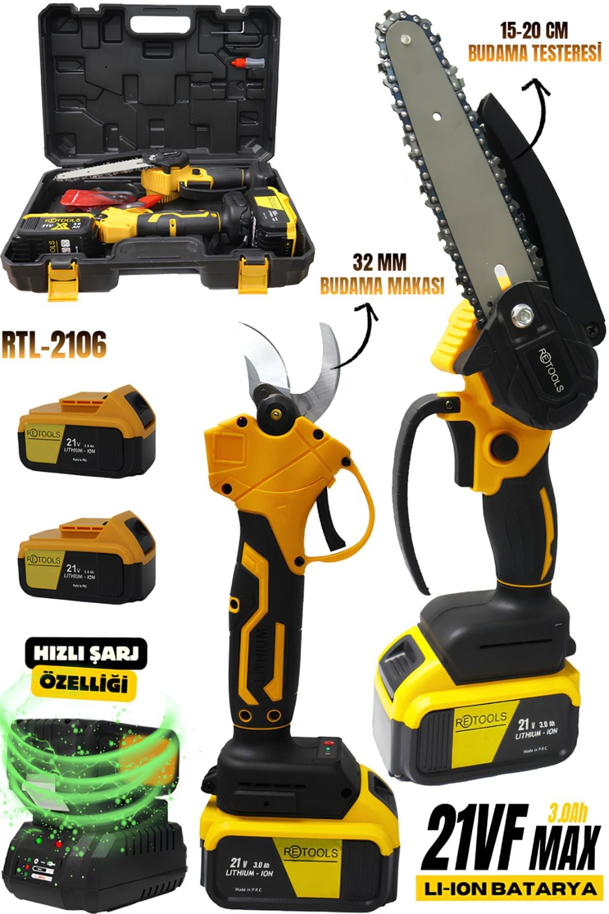 RETOOLS 2 Lİ SET SARI (TESTERE,MAKAS) (DAWREEK MODEL)