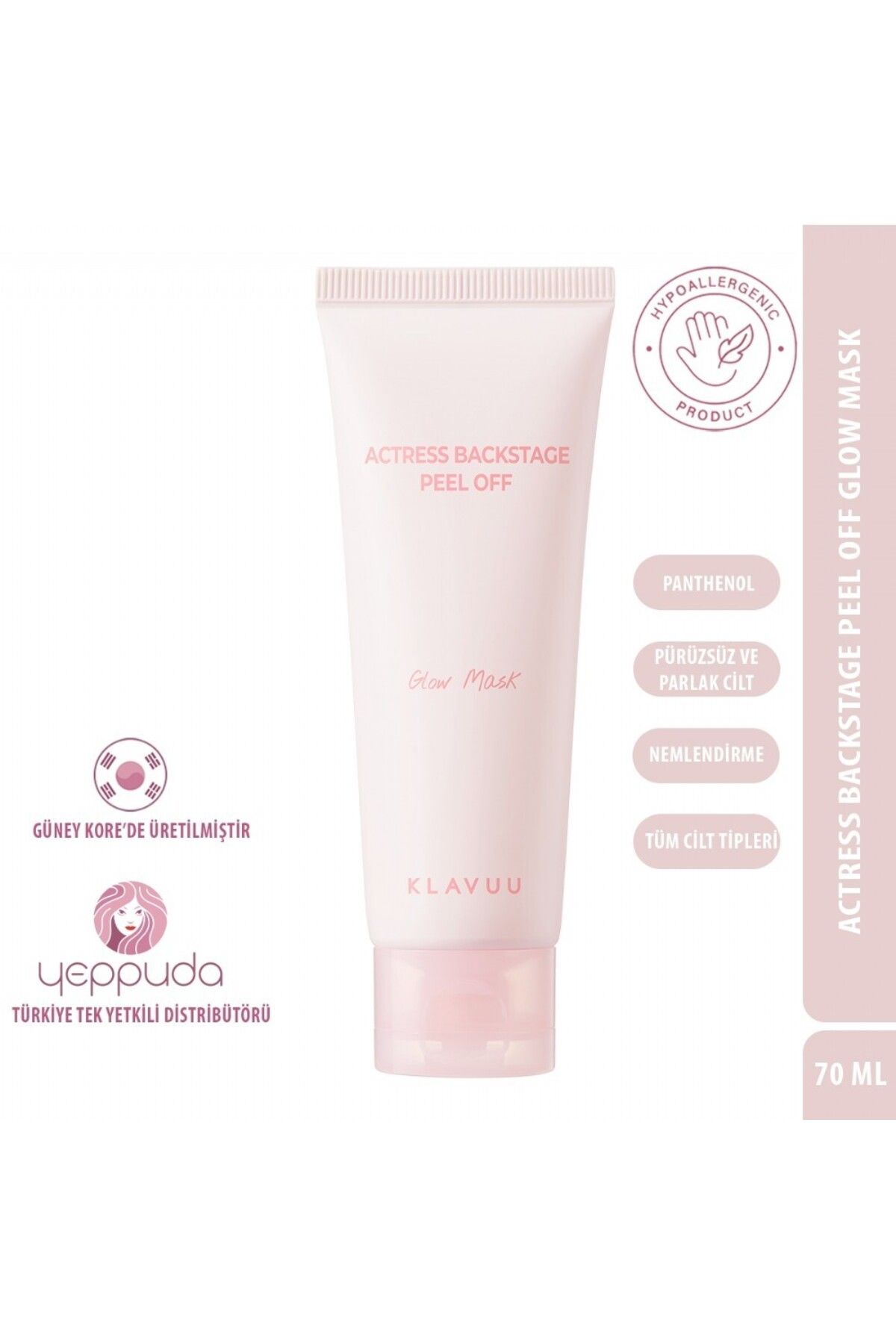 Klavuu Actress Backstage Peel Off Glow Mask - Soyulan, Kore Cam Cilt Parıltı Maskesi