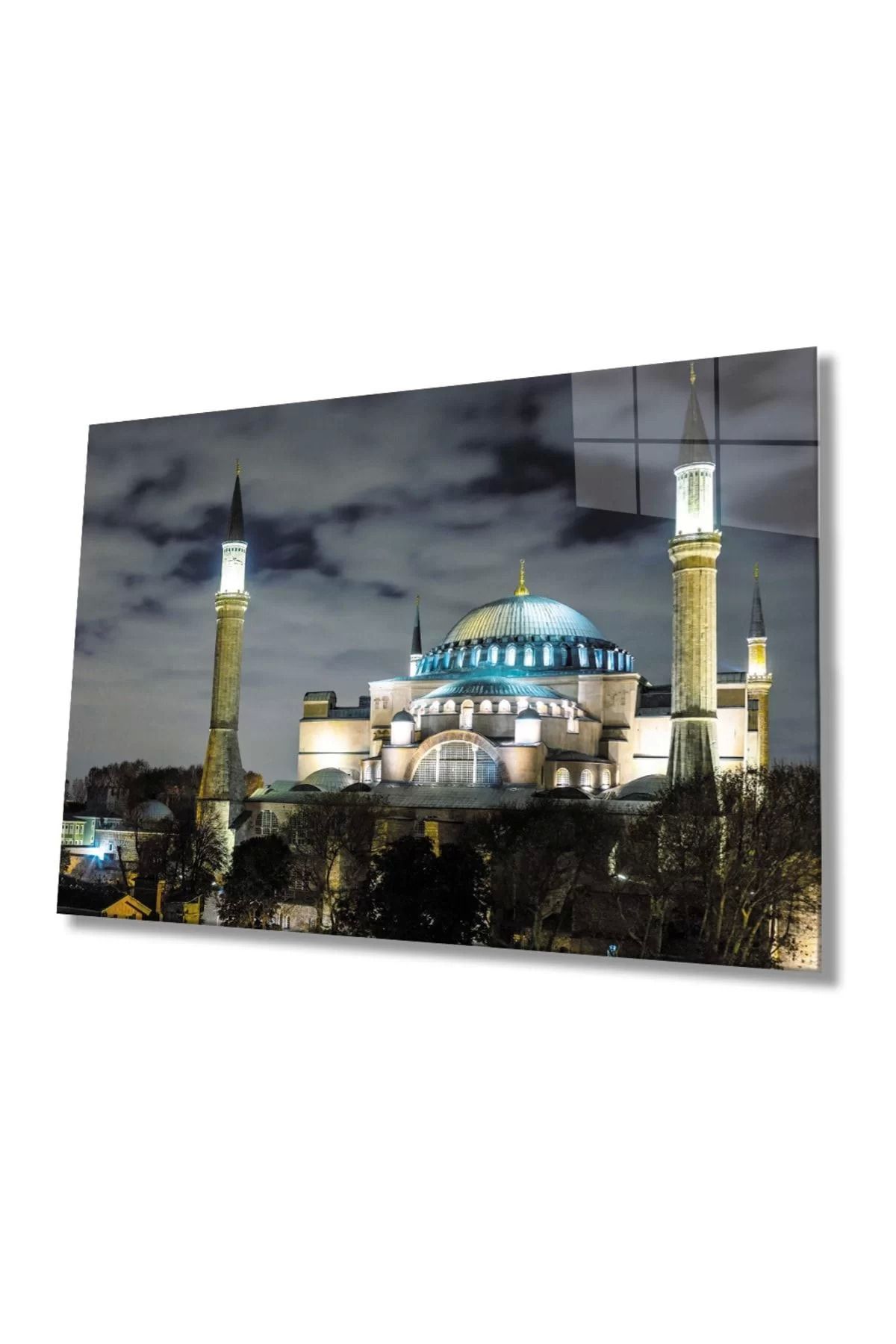 Evlika Istanbul Cami Manzara 4mm Dayanıklı Cam Tablo Temperli Cam