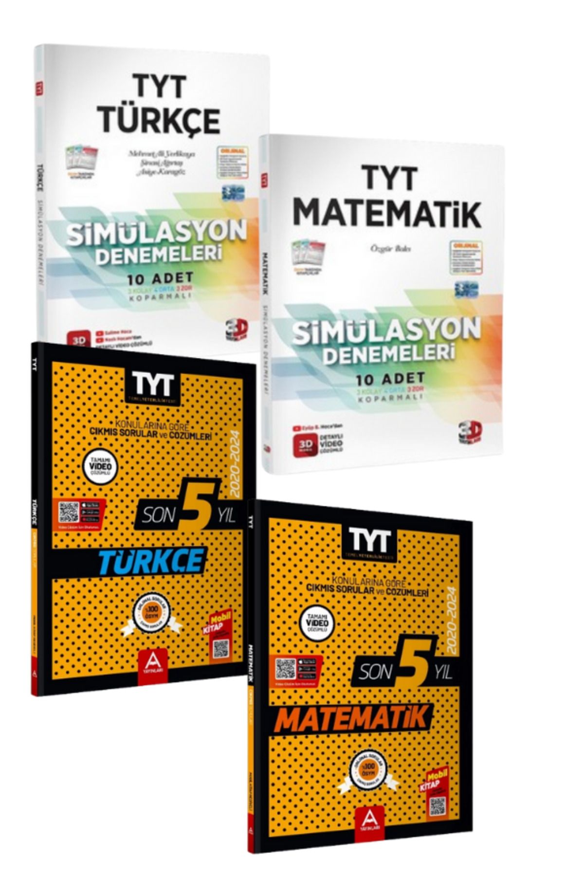 3D Yayınları 2025 TYT Türkçe Matematik Simülasyon Denemeleri ve Son 5 Yıl Çıkmış Sorular Seti