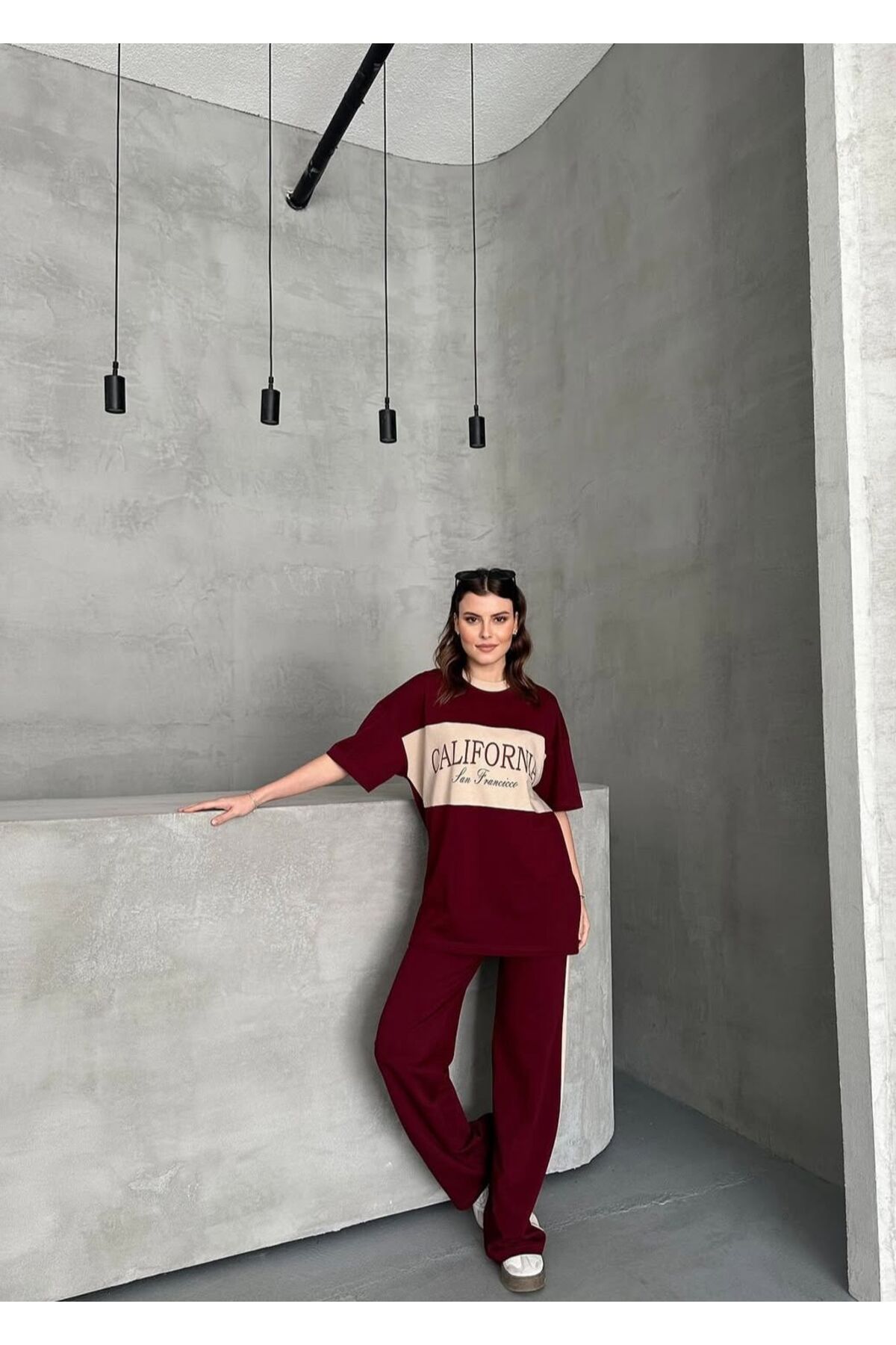 MODA California Bordo Eşofman Takım