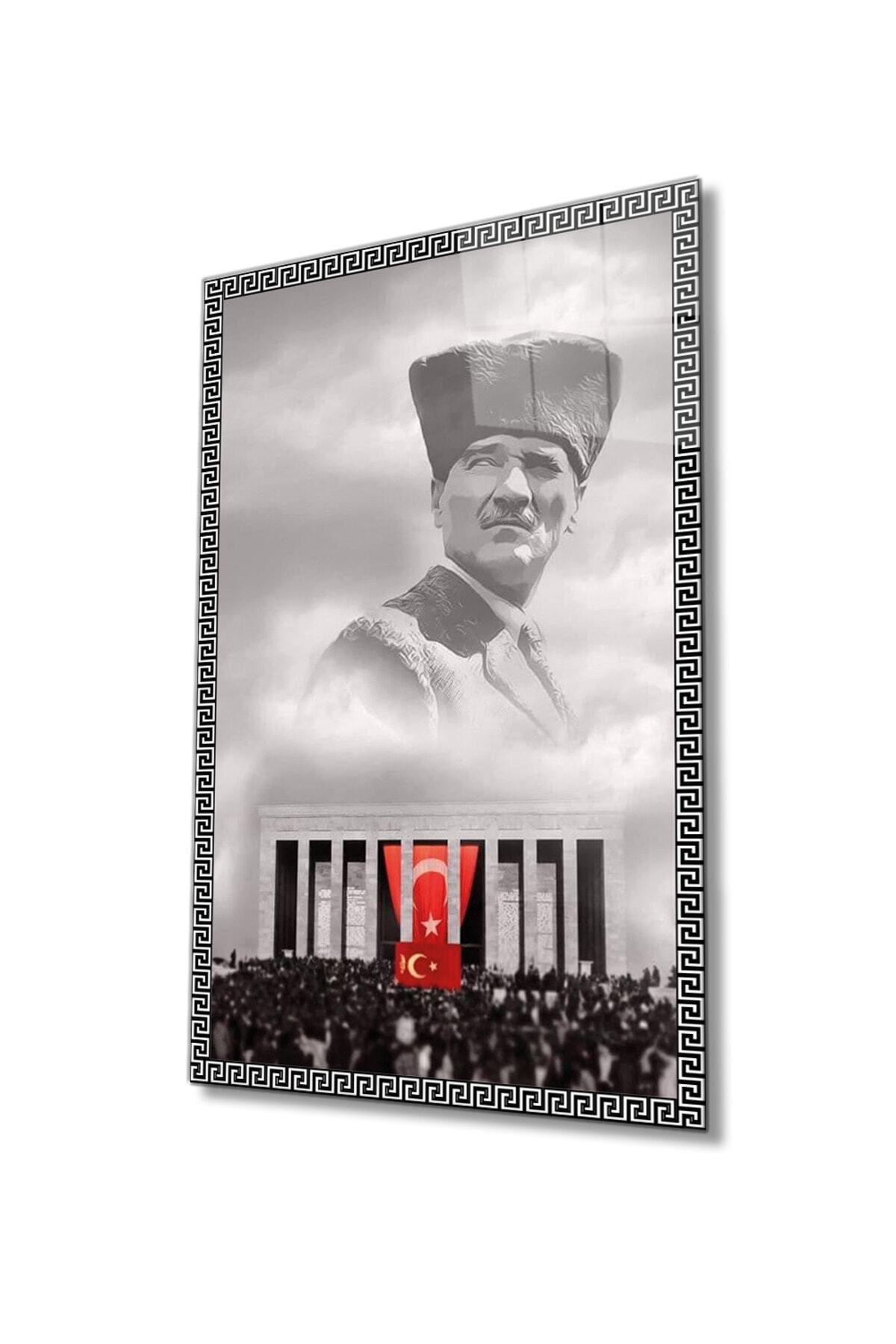 Evlika Atatürk Cam Tablo 4 mm Dayanıklı Temperli Cam