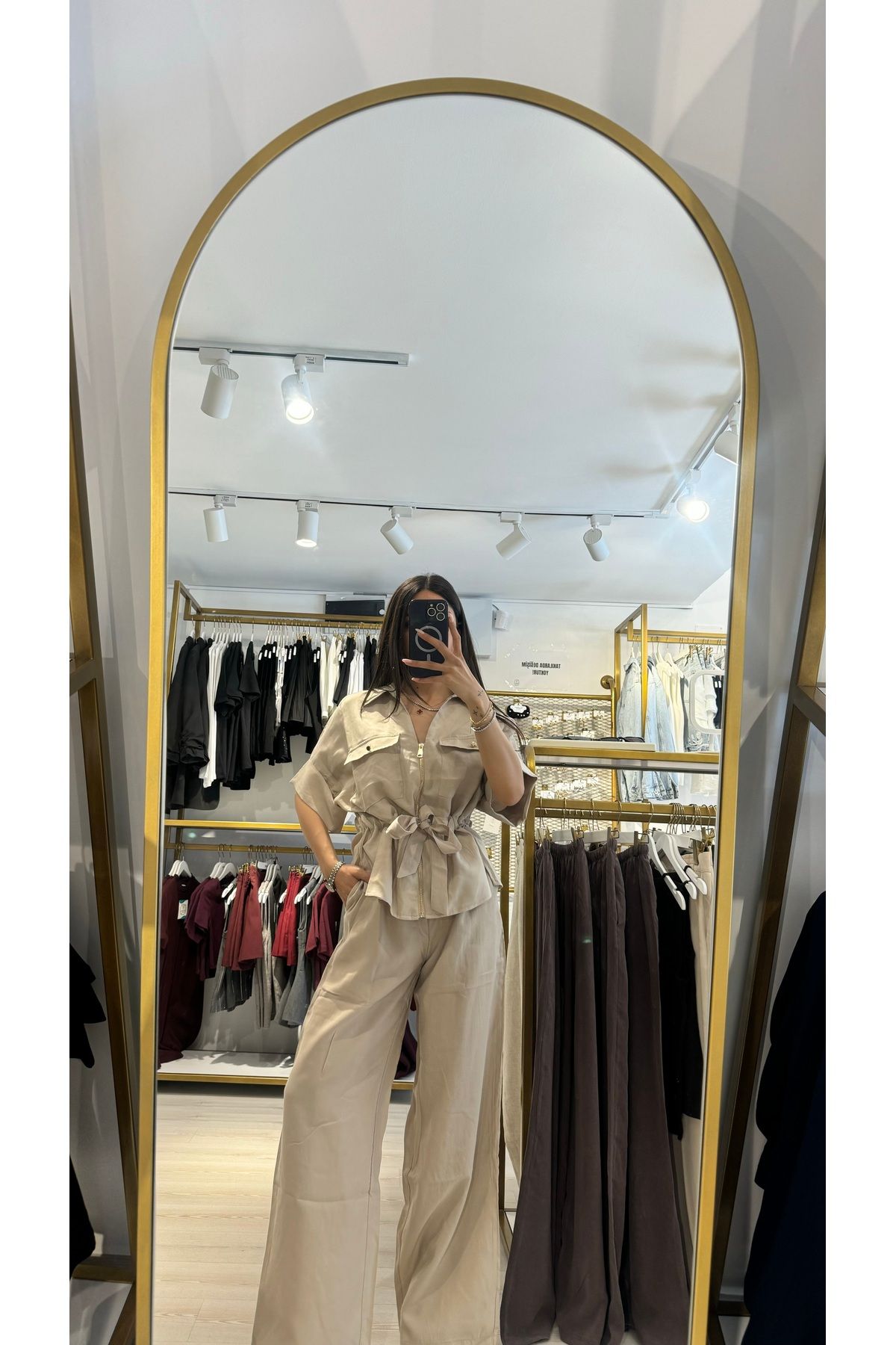 Boutique Mint Bej Bağcıklı Ceket