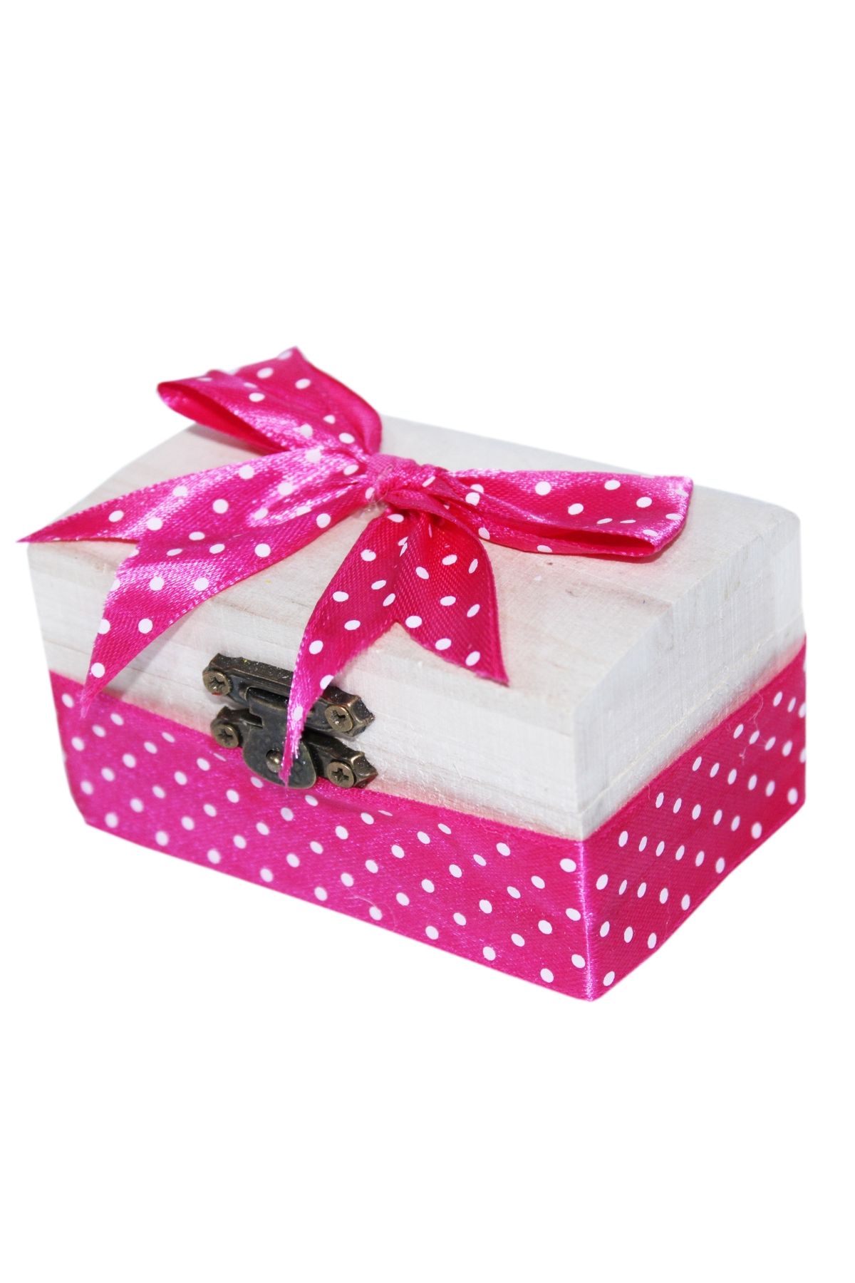 Recostore Cutiuta Cufar Din Lemn Cu Panglica Ciclam Prima Suvita, 10x5x5 Cm, Femeie - 0–12 months