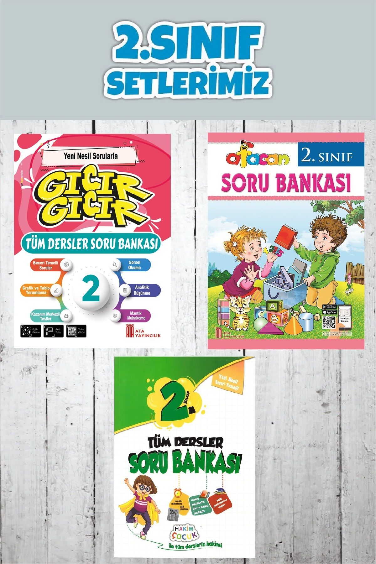 Ata Yayıncılık 2.Sınıf Soru Bankası Seti (Gıcır Tüm Dersler Soru Bankası+Afacan Soru Bankası+Tüm Dersler Soru Ban)