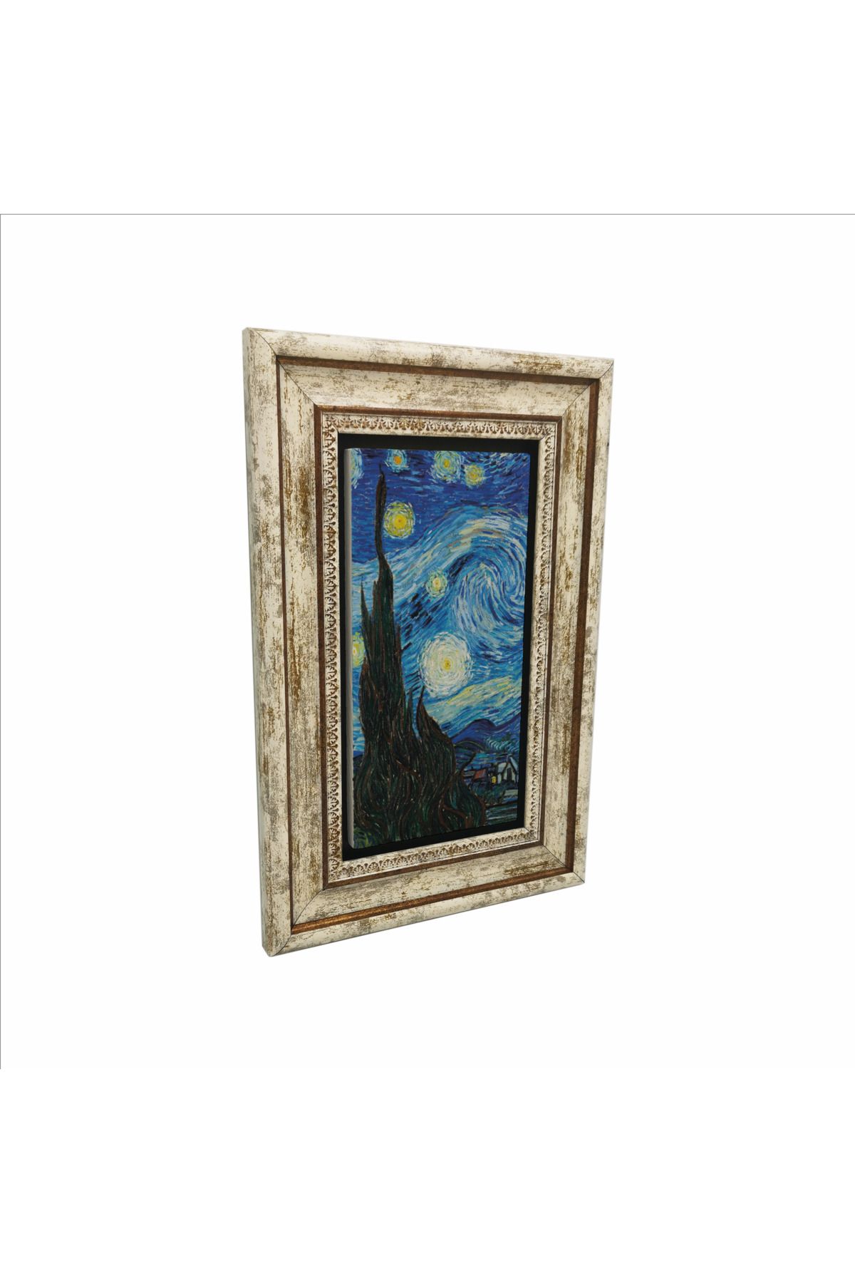 Sadrazam Yıldızlı Gece -Van Gogh Baskılı Doğaltaş Tablo (20 X 30 DRG-86)