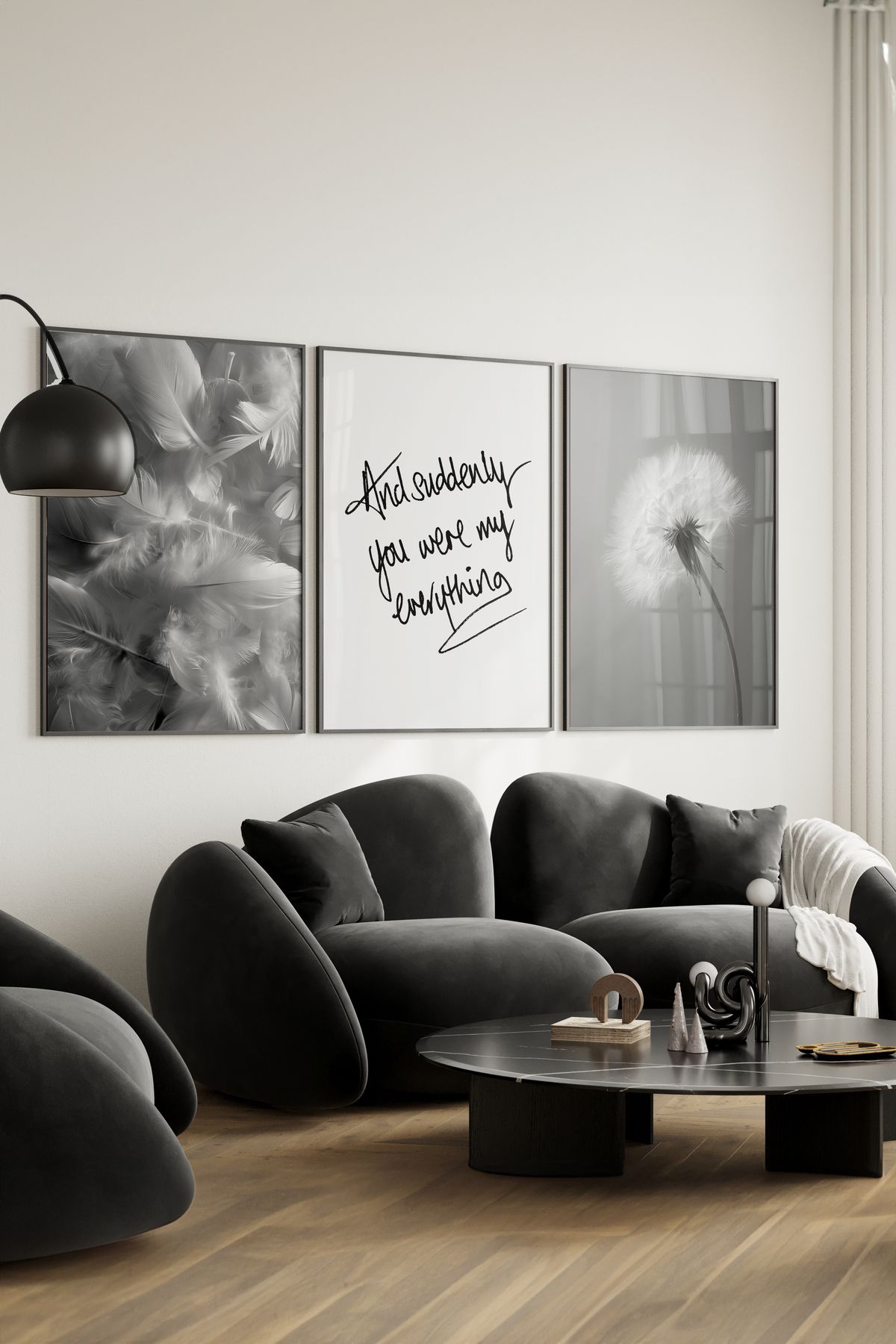 Home 3'lü Estetik Fotoğraf Tablo Seti, Mutfak, Salon, Yatak Odası Dekoru, Çerçevesiz Poster
