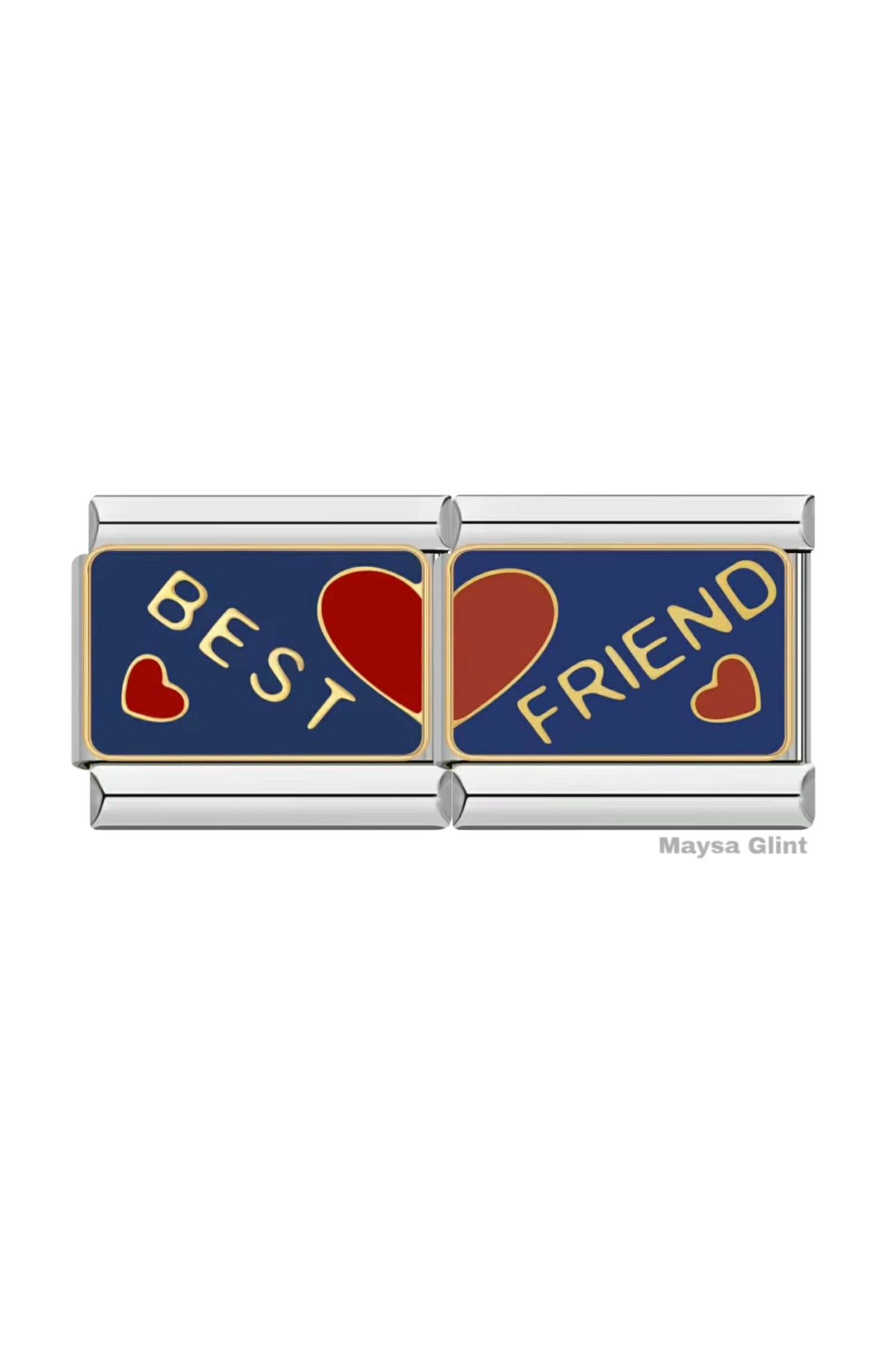 Maysa Glint Best Friend Paslanmaz Çelik Charm Italyan Bileklik Charmı