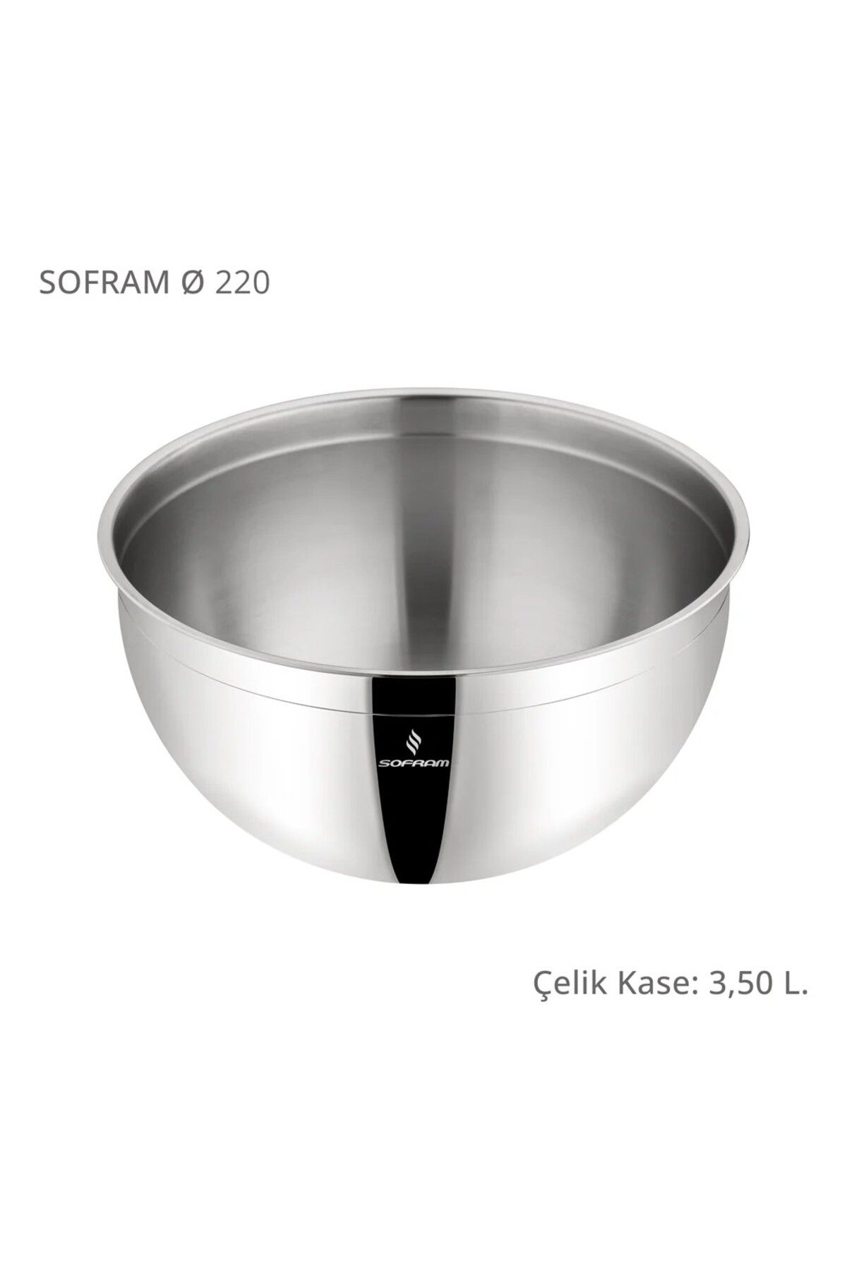 Sofram 22 Cm Çelik Kase 3,50 Litre