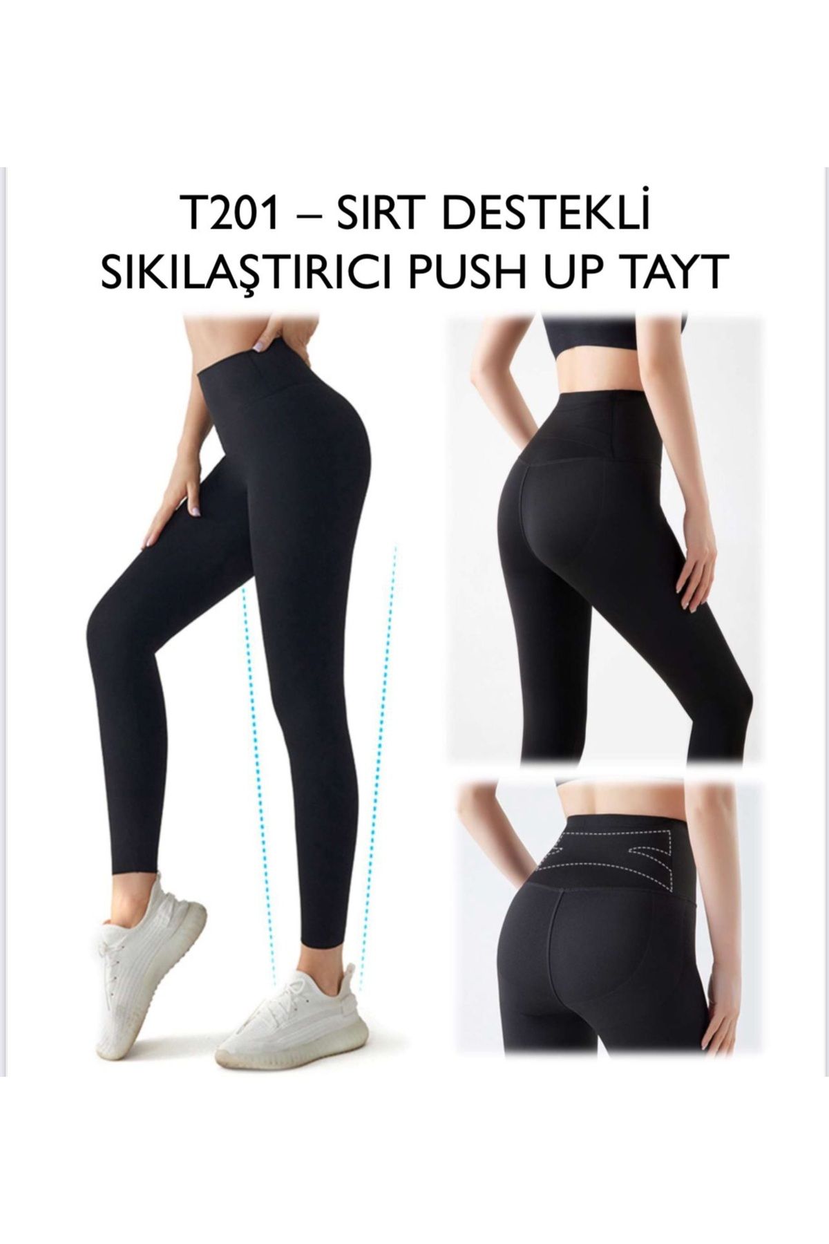 Belvü Sırt Destekli Sıkılaştırıcı Push Up Tayt T201
