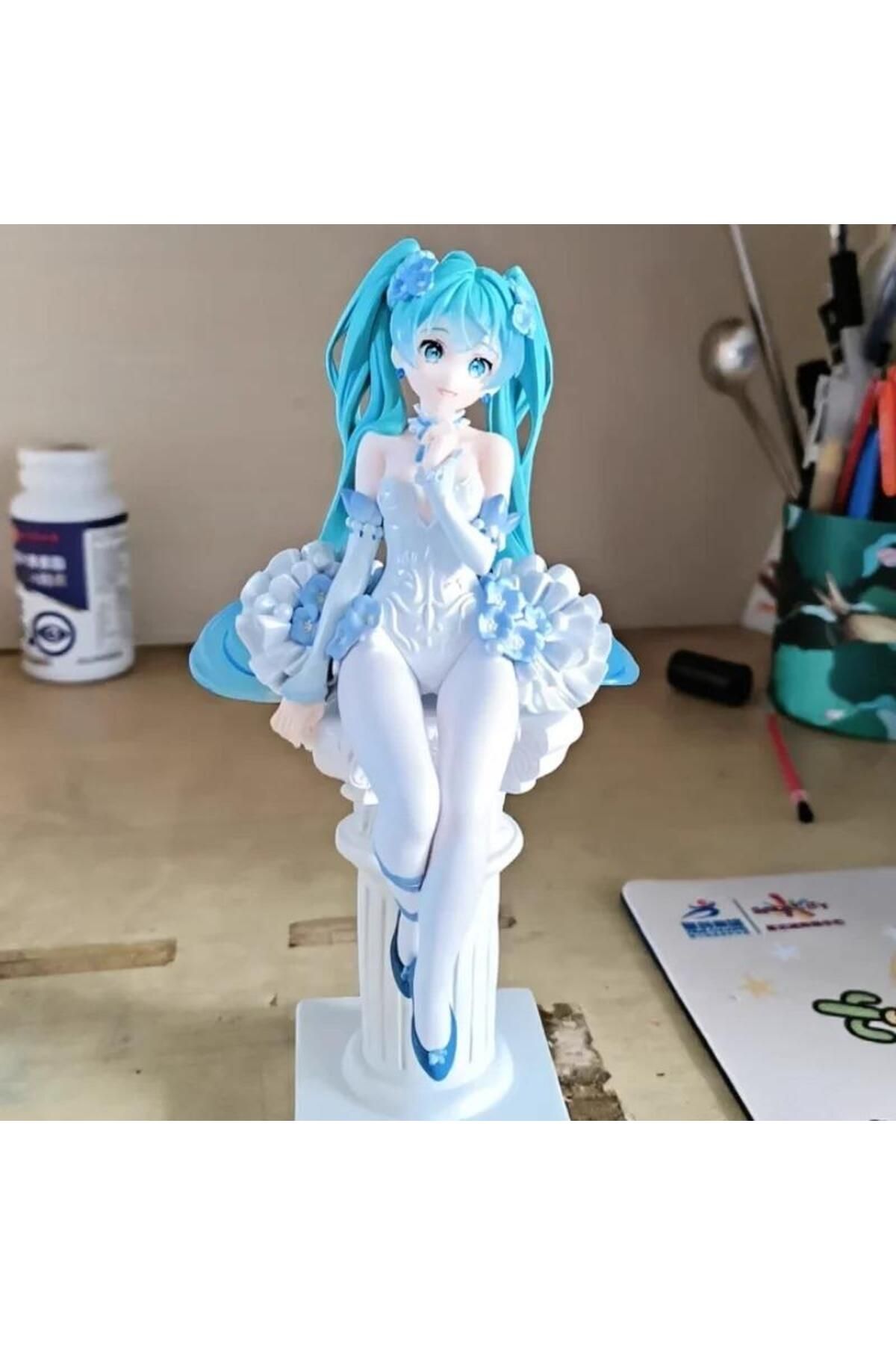 Zigver Hatsune Miku Mavi Gül Çiçek Peri Serisi Anime şekilli kalıp Süsler Oyuncak