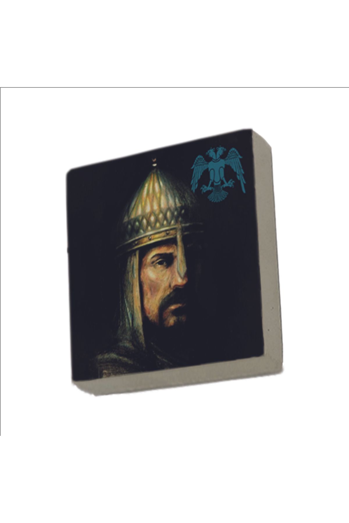 Sadrazam Sultan Alparslan Baskılı Doğaltaş Magnet (5 X 5 KRT-149)