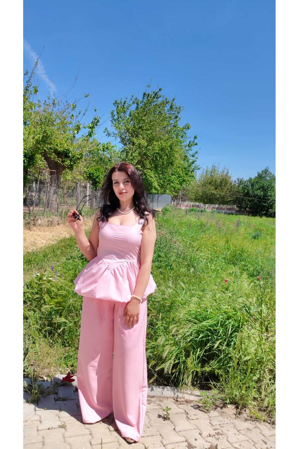 ecenurbutik BLUZ Pinterest Model Balon Etek Tasarım Bluz Pembe (Detaylar Açıklamada )