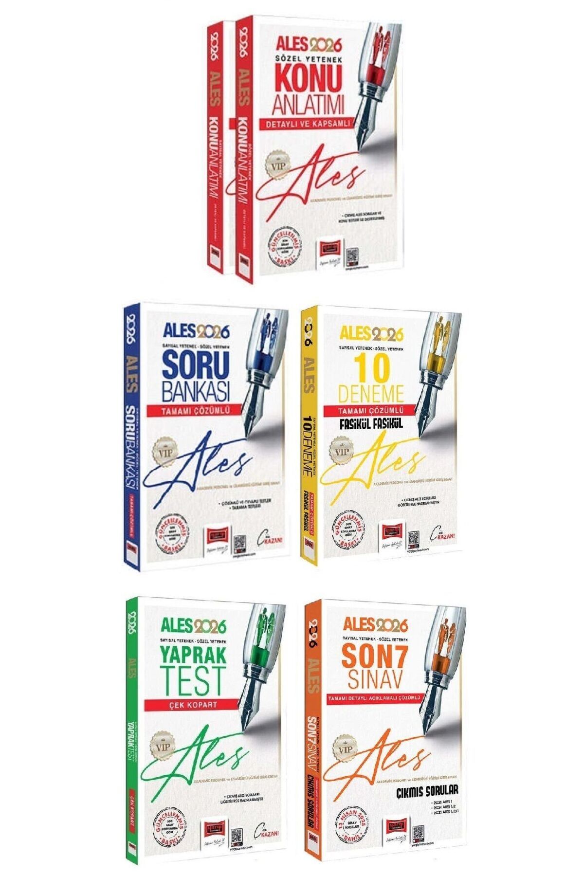 Yargı Yayınları Yargı 2026 ALES VIP Konu + Soru Bankası + 10 Deneme + Yaprak Test + Son 7 Sınav Çıkmış 5 li Set Yarg