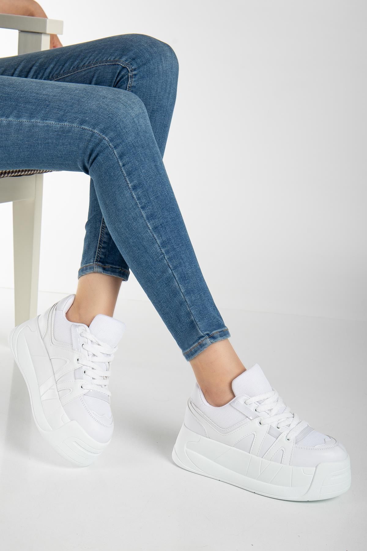 SUİNS SHOES Suins Higher Model Kadın Yüksek Taban Spor Ayakkabı Sneaker 6 cm