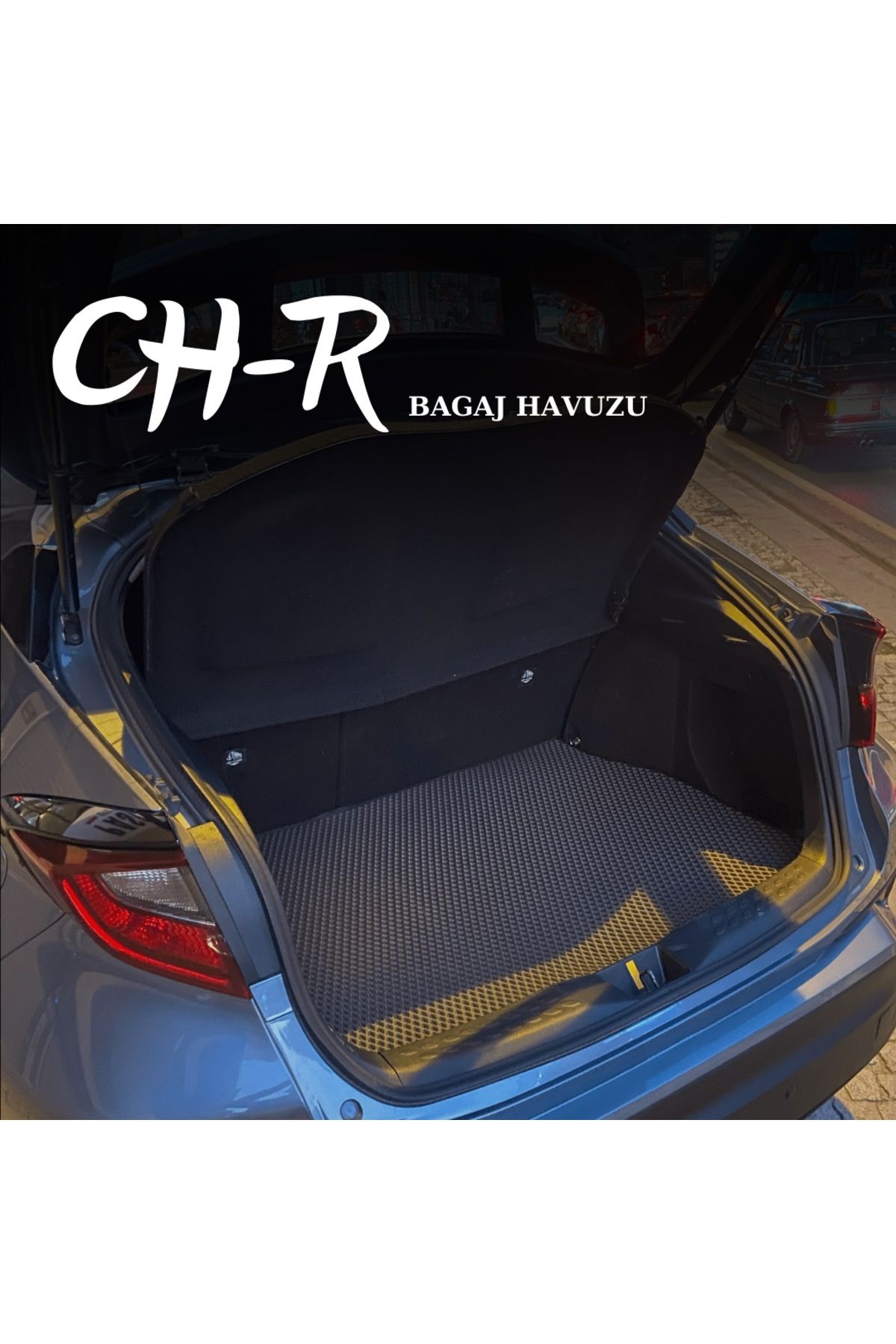 Pascar Oto Paspas Toyota C-HR (2017-2022) araca özel yeni nesil bagaj havuzu