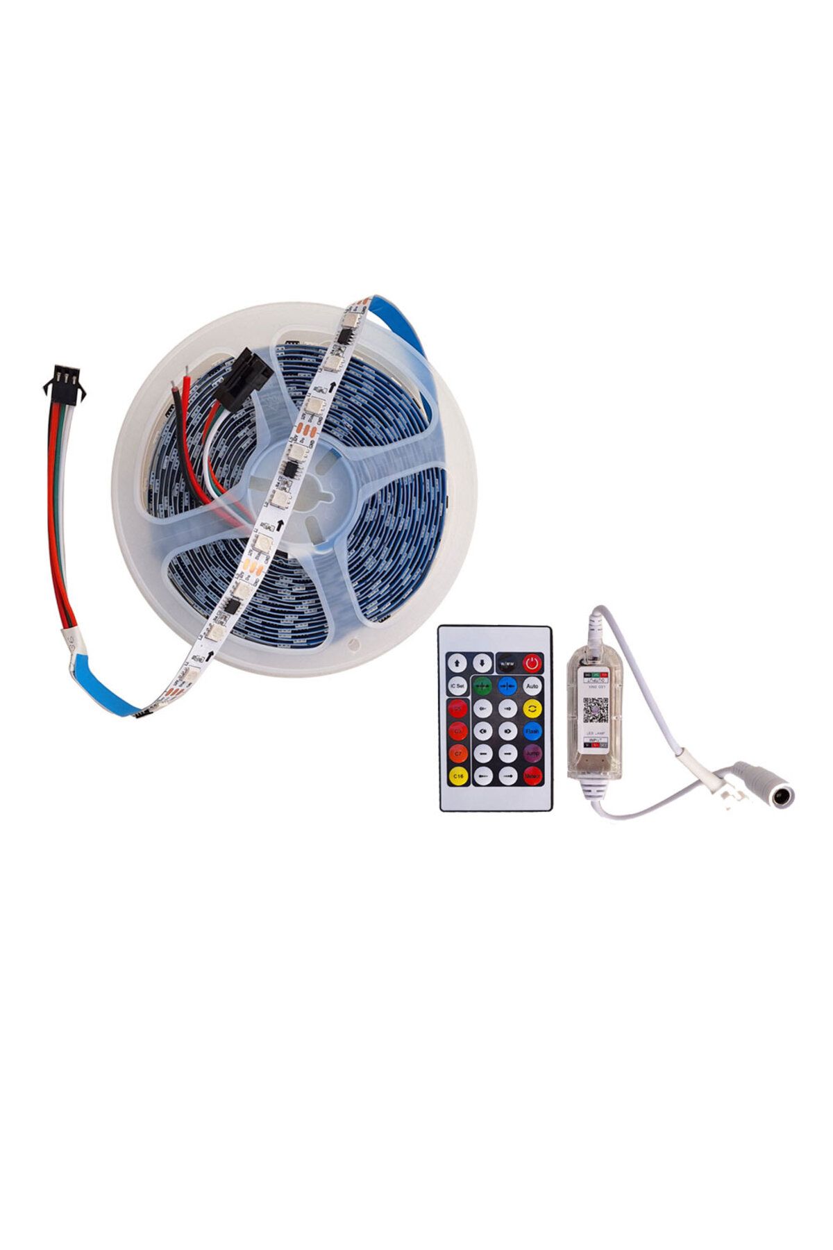 Sunlight Akan RGB Şerit Pixel Led 60 Led 12V 5M Kumandalı Trafosuz