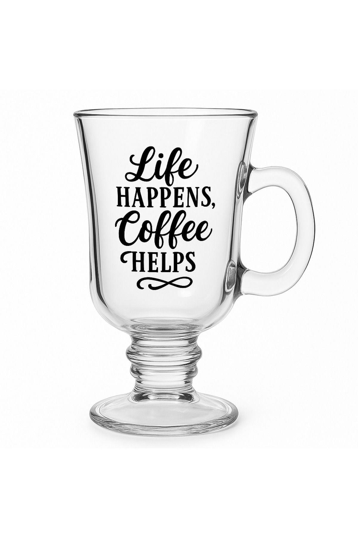 Store Desenli Latte Bardağı Kulplu