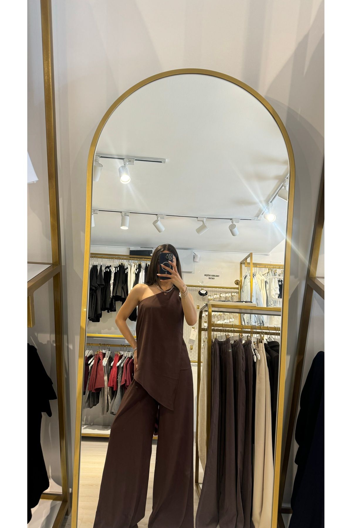 Boutique Mint Kahverengi Tek Omuz Body