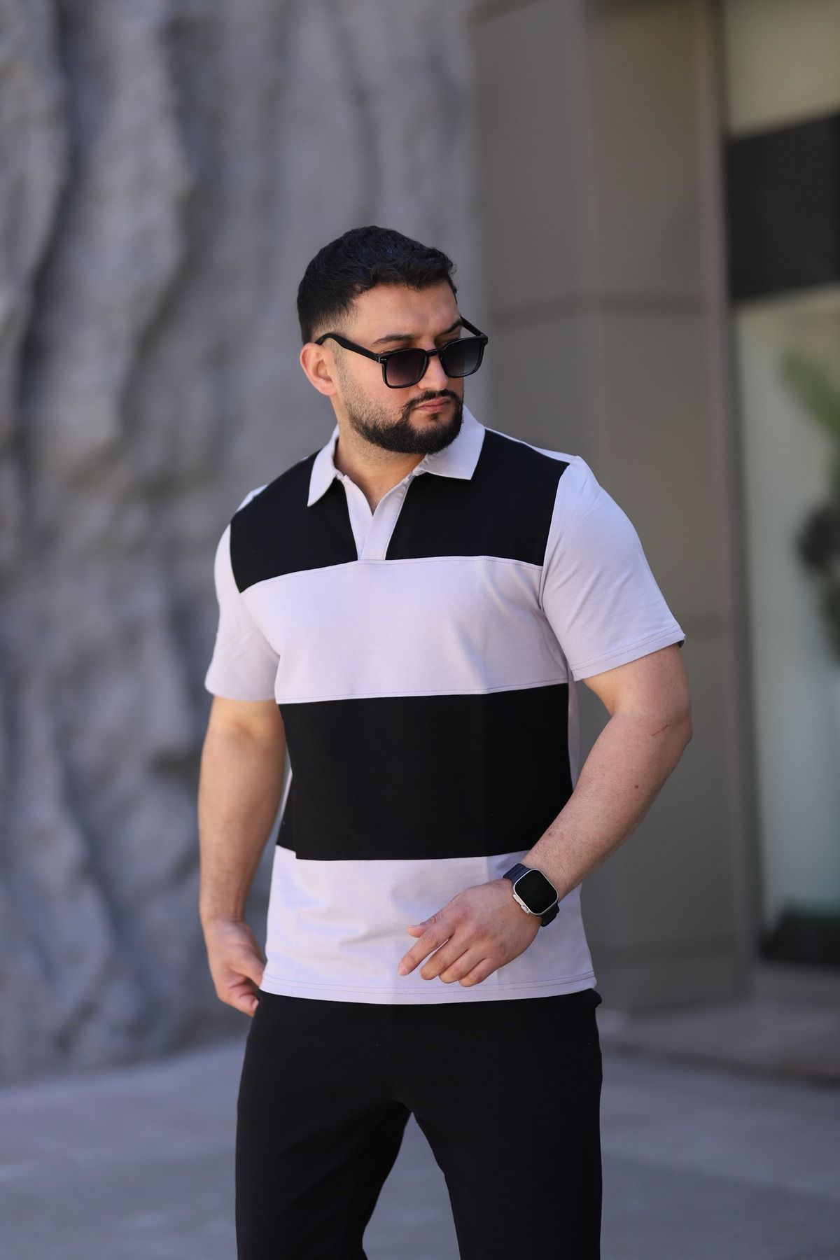 ZENGOLL & RAMİRES Erkek Pamuklu Kumaş Polo Yaka T-shirt
