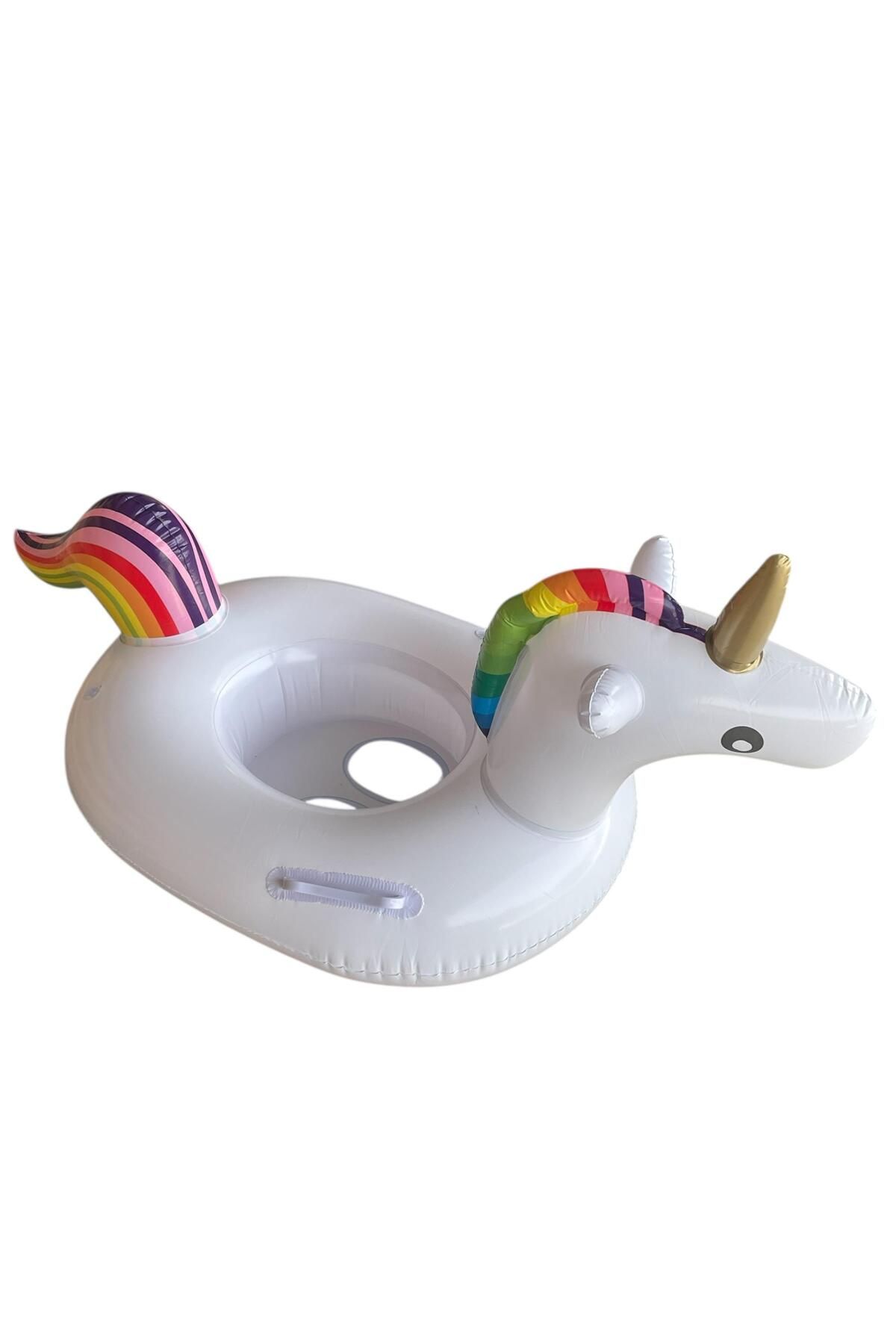 GÜZELYÜZ AVM Unicorn Model Şişme Bot | Çocuk Deniz ve Havuz Can Simidi Yüzme Simidi Botu