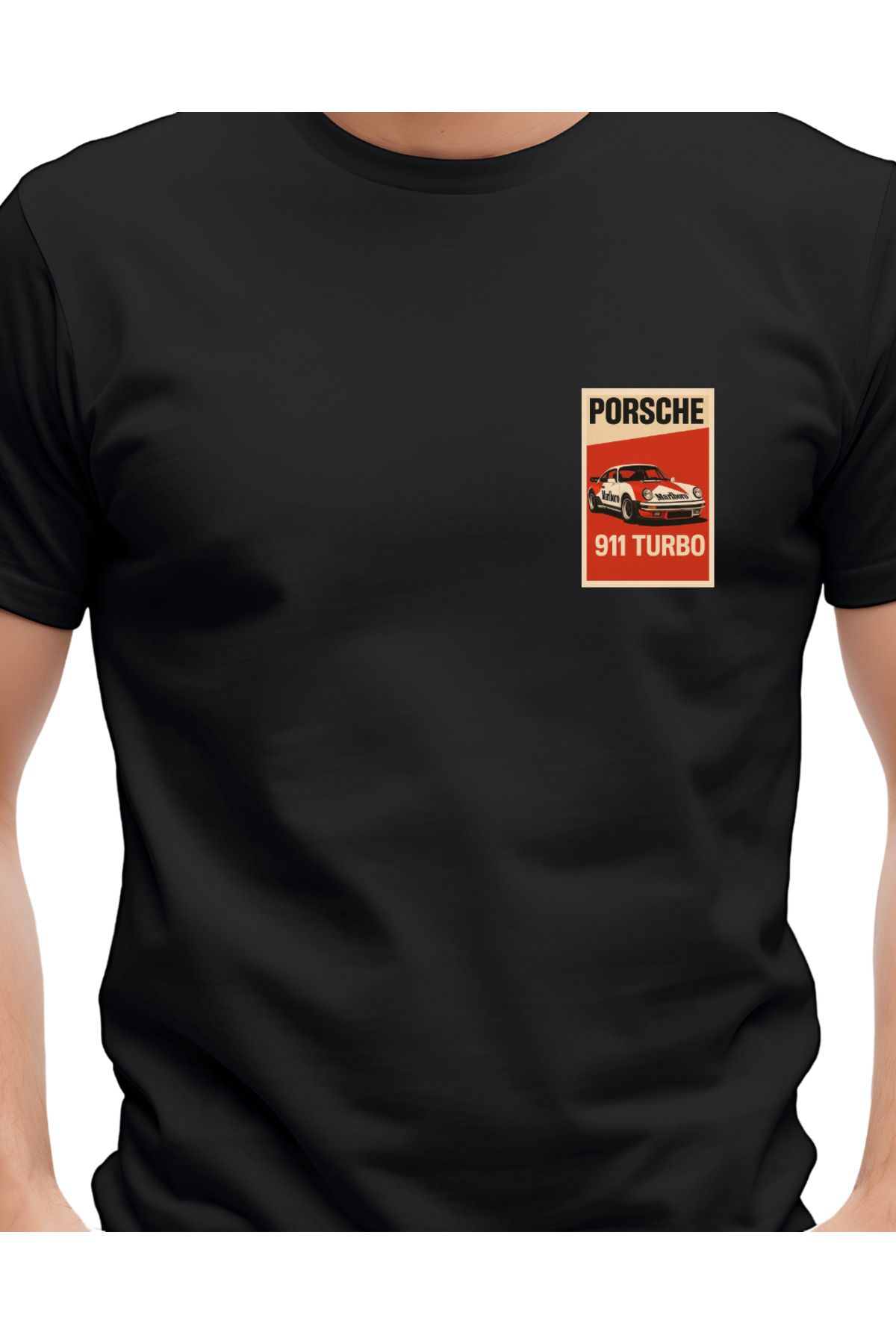 Ebiidesign Porsche 911 Turbo Tasarımlı Baskılı T-Shirt