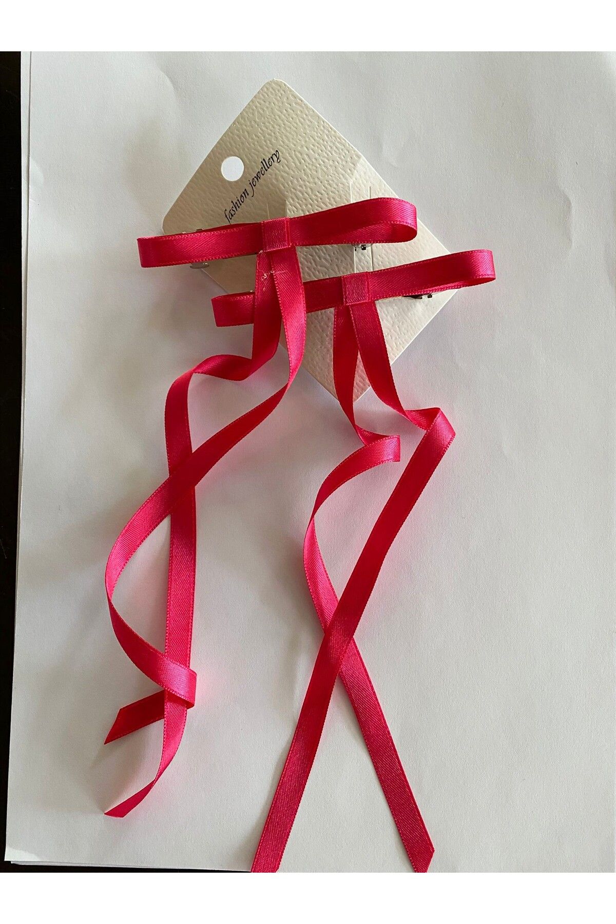 ŞİMŞEK BİJUTERİ FİYONKLU 2 Lİ PEMBE SATEN TOKA