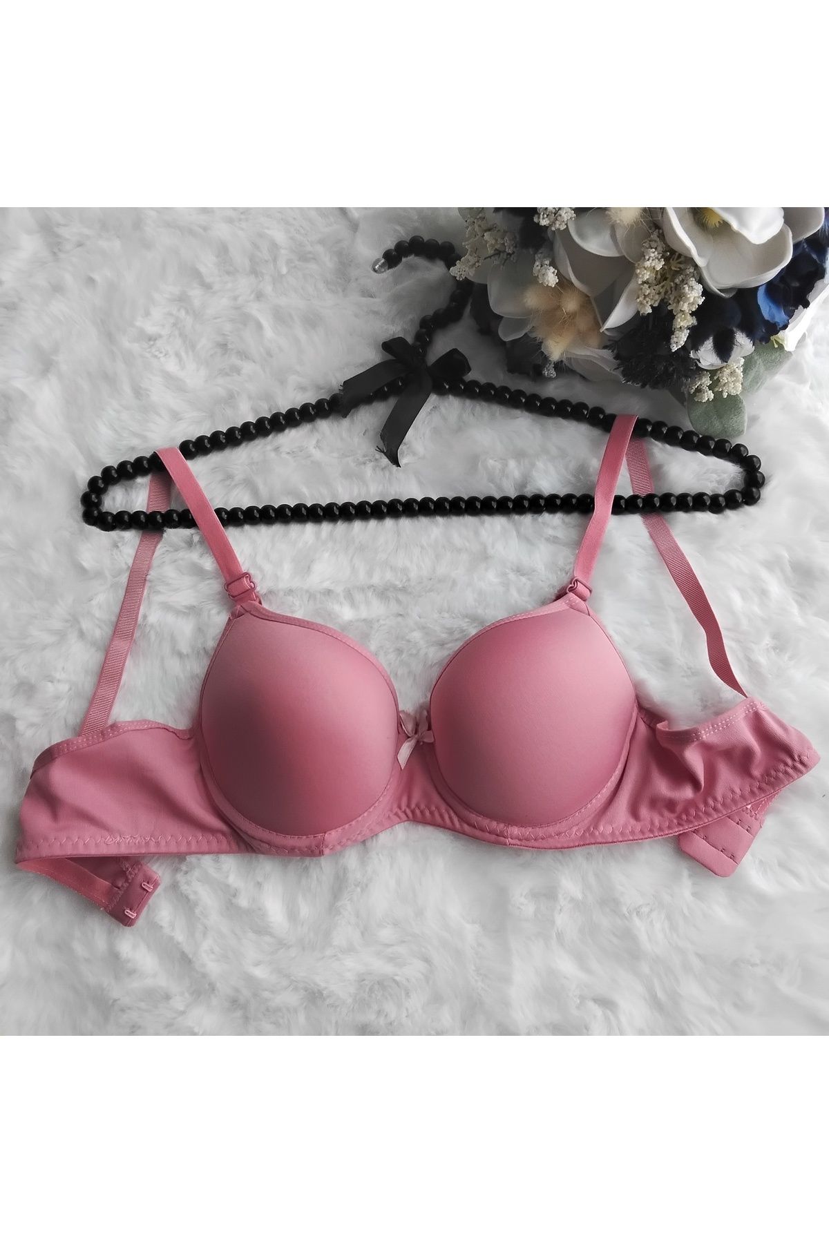 Nuzabi Nina Pembe Balenli Dolgulu Sütyen