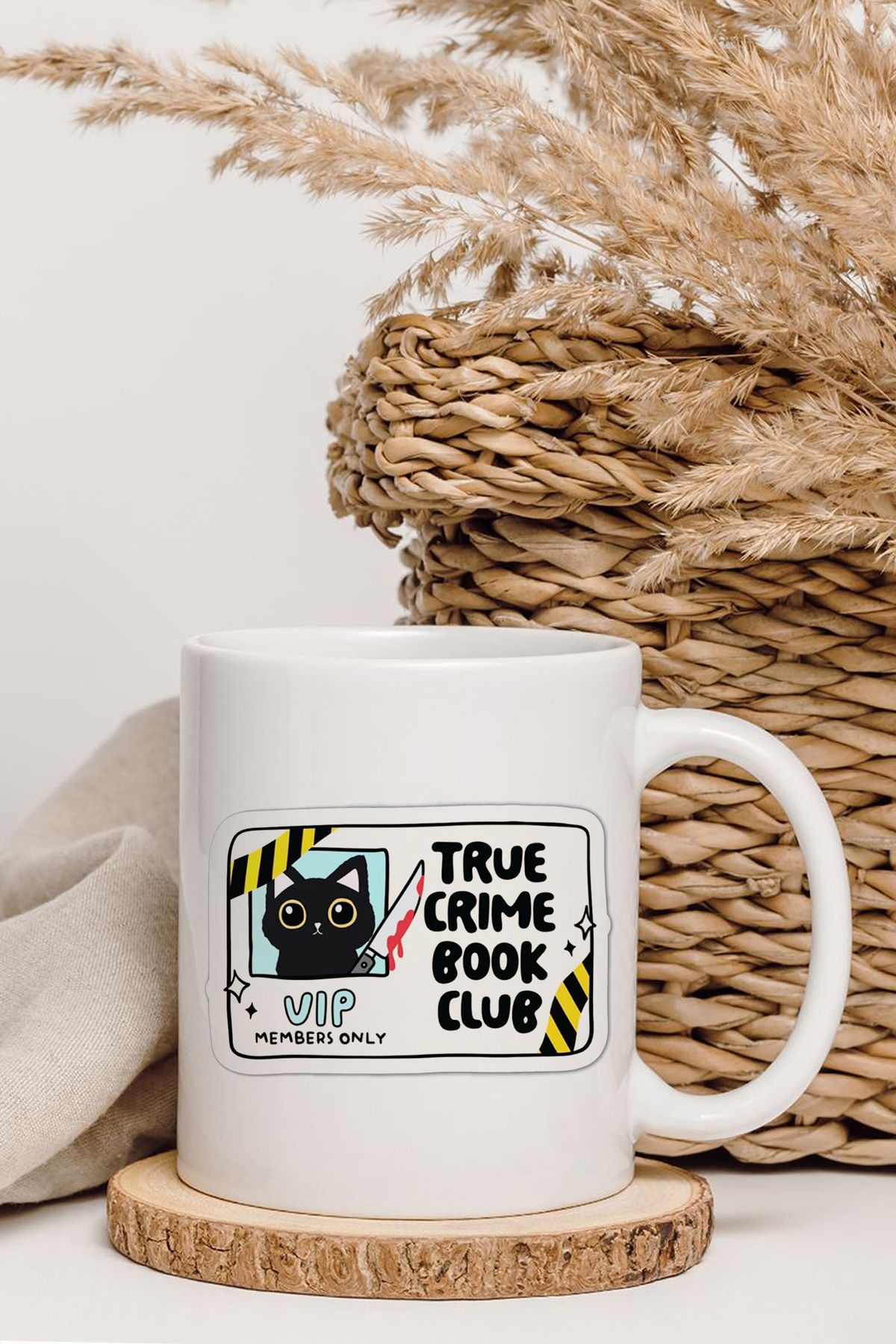 shop Kedi True Crime Book Club Kartı Baskılı Kupa