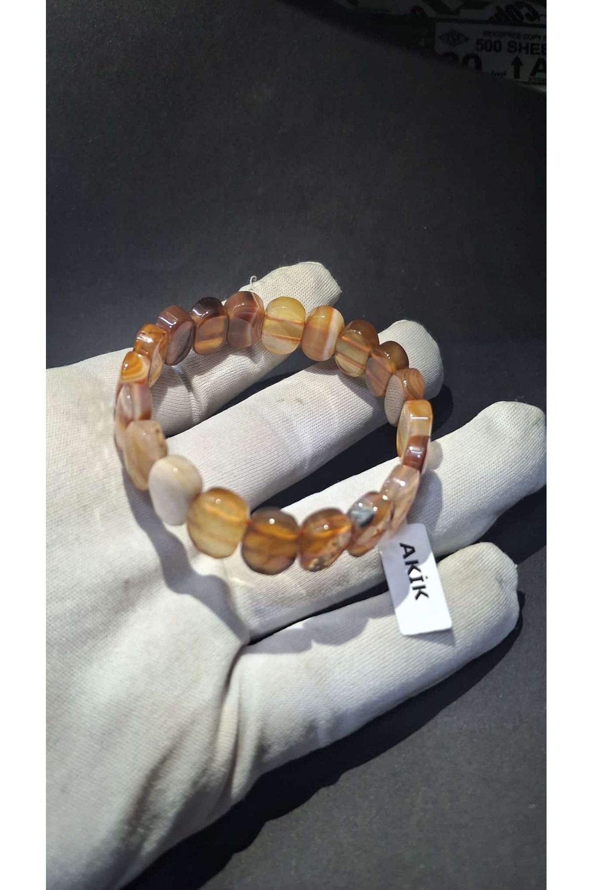 Asya Gems Akik Rolex 8 X 14 Mm Özel Kesim Doğal Taş Bileklik